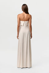 Linen Tube Maxi Dress