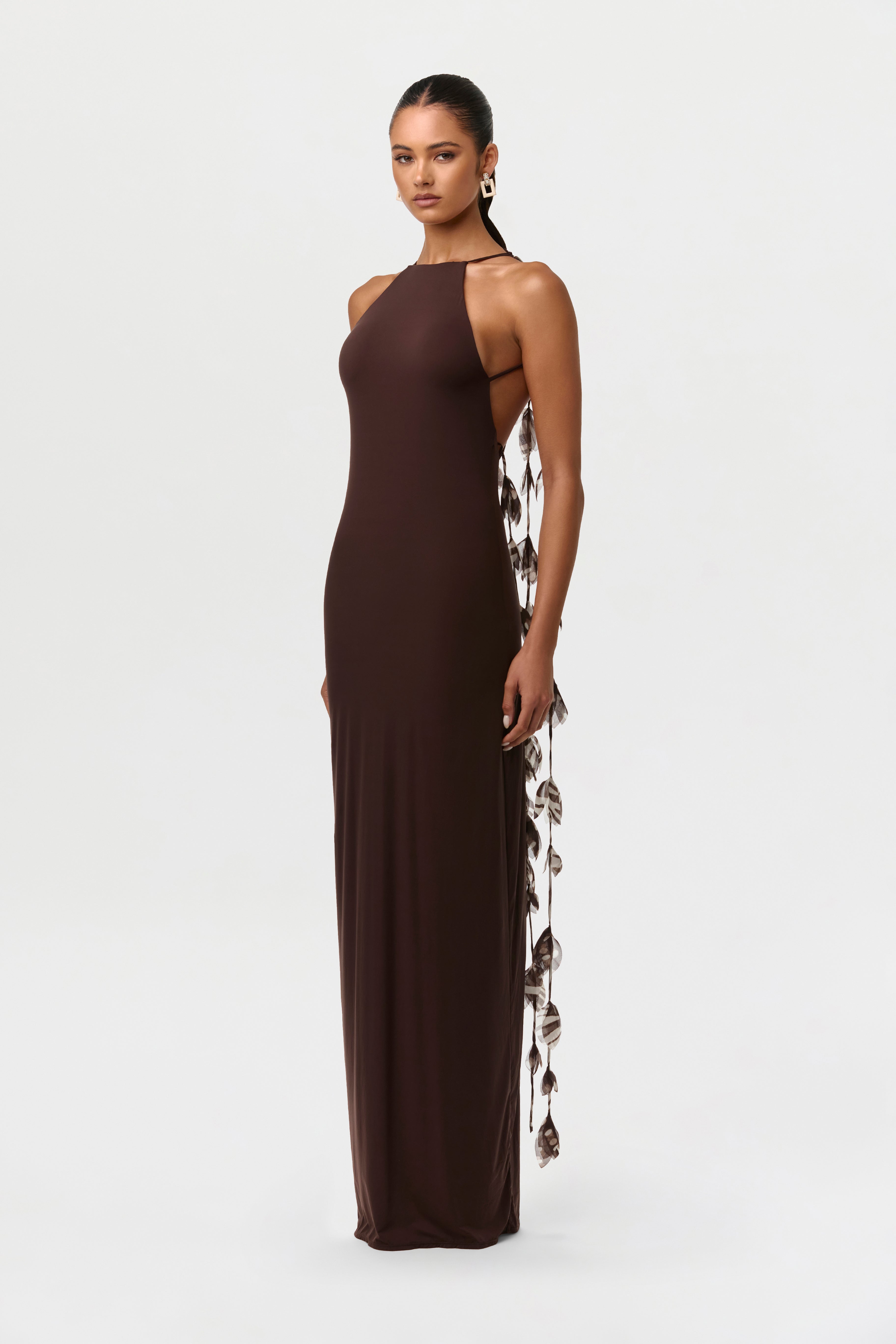 Naked Open Back Petal Dress