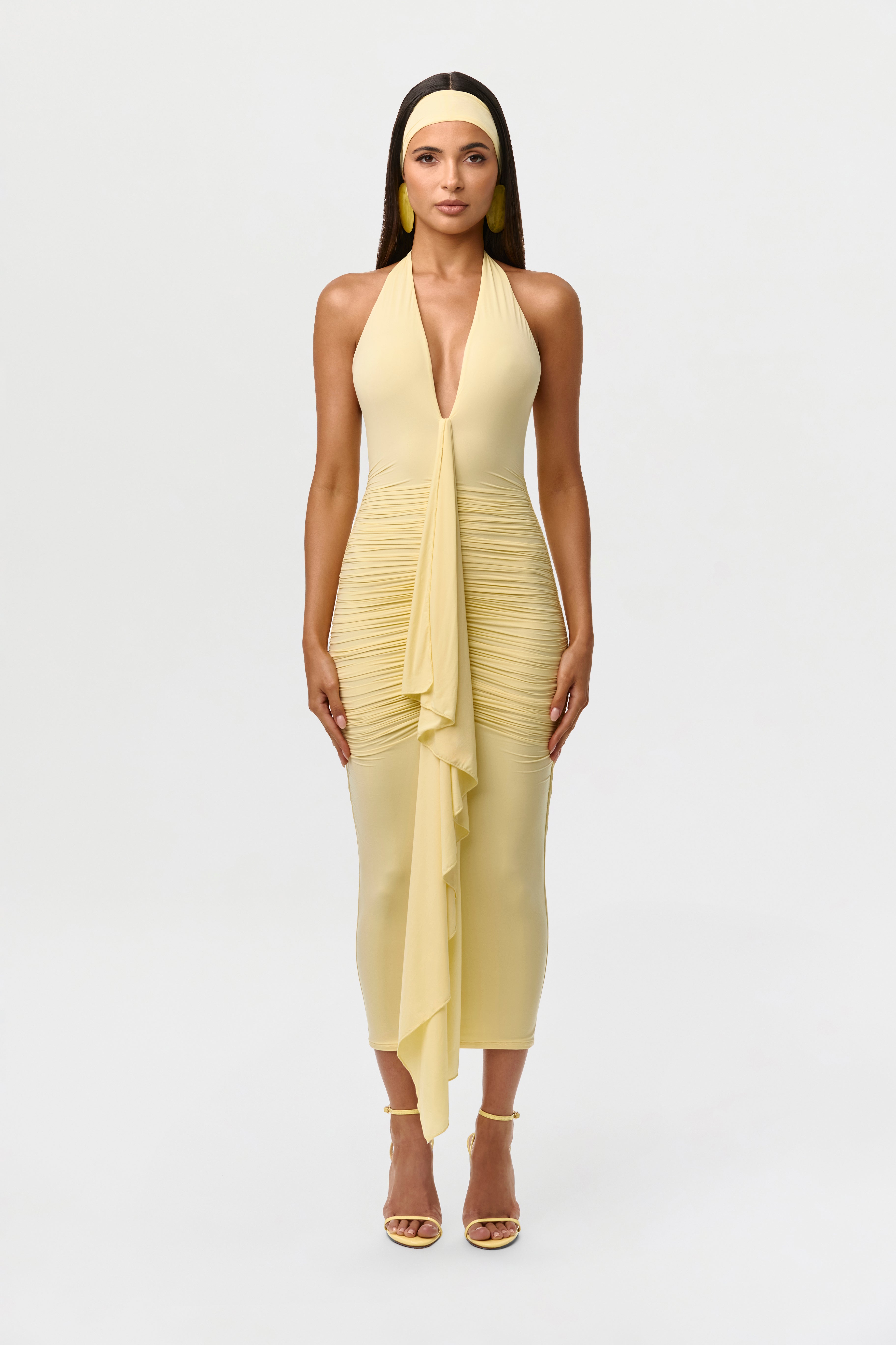 Naked Ruffle Halter Dress