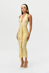 Naked Ruffle Halter Dress