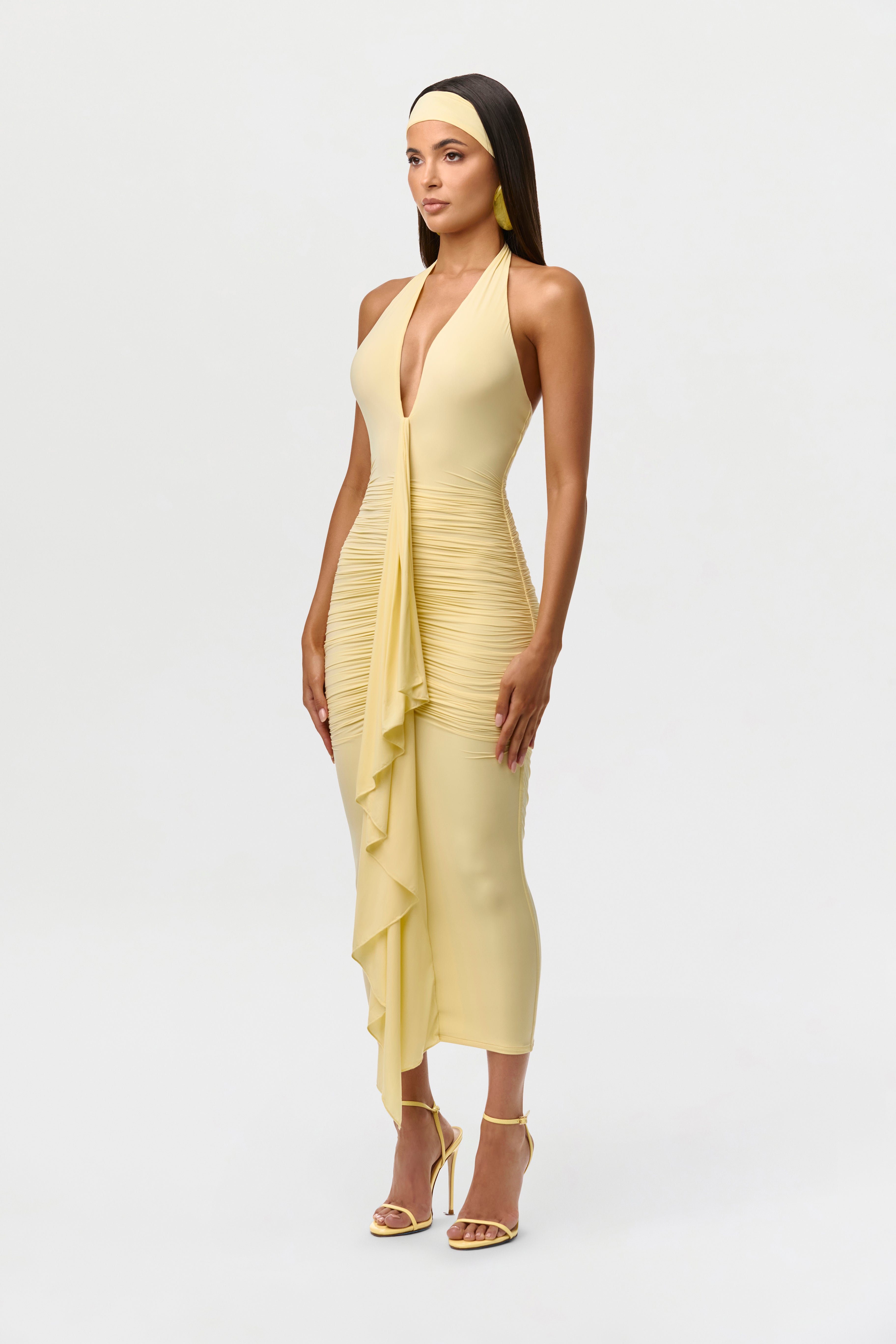 Naked Ruffle Halter Dress