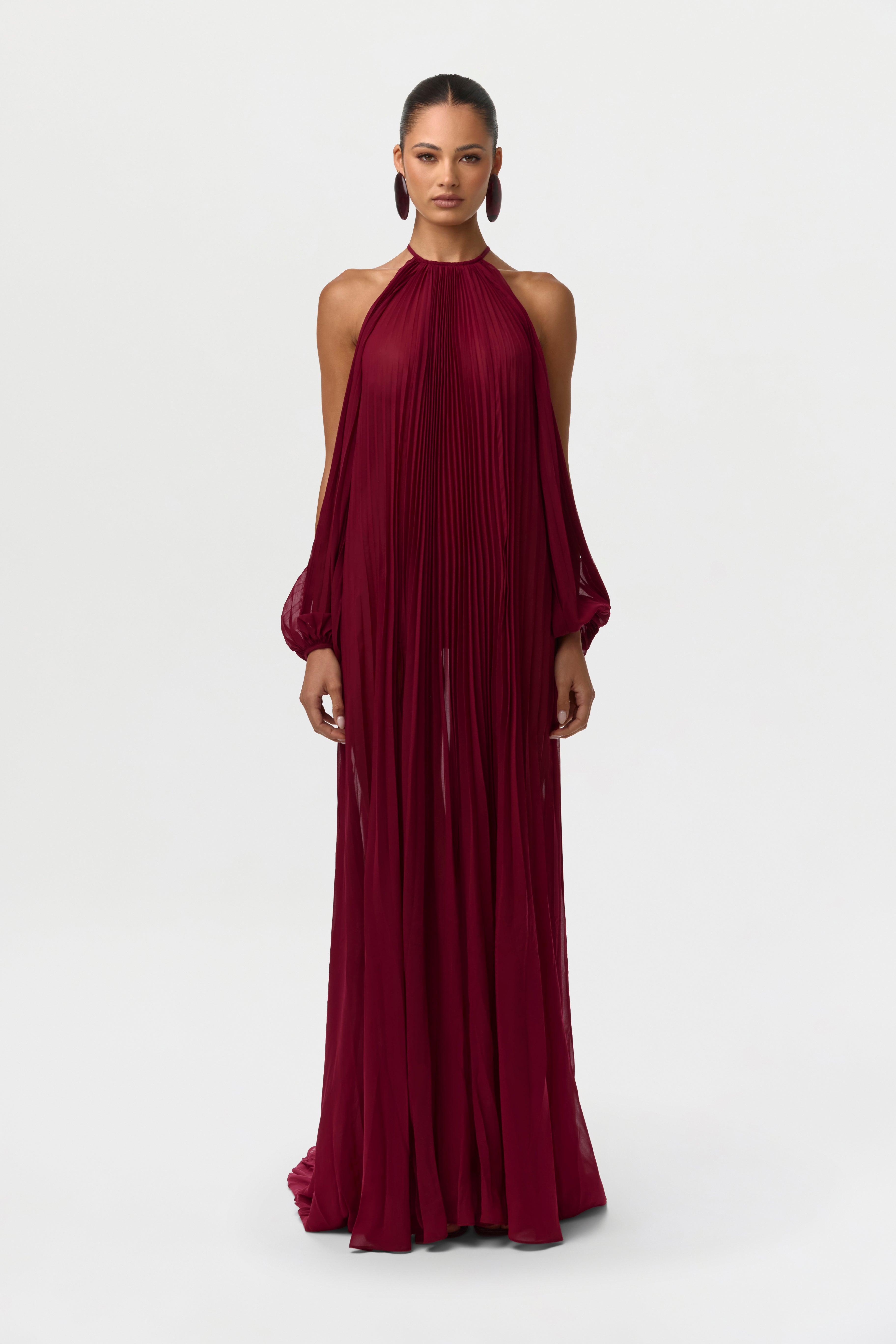 Chiffon Pleated Gown