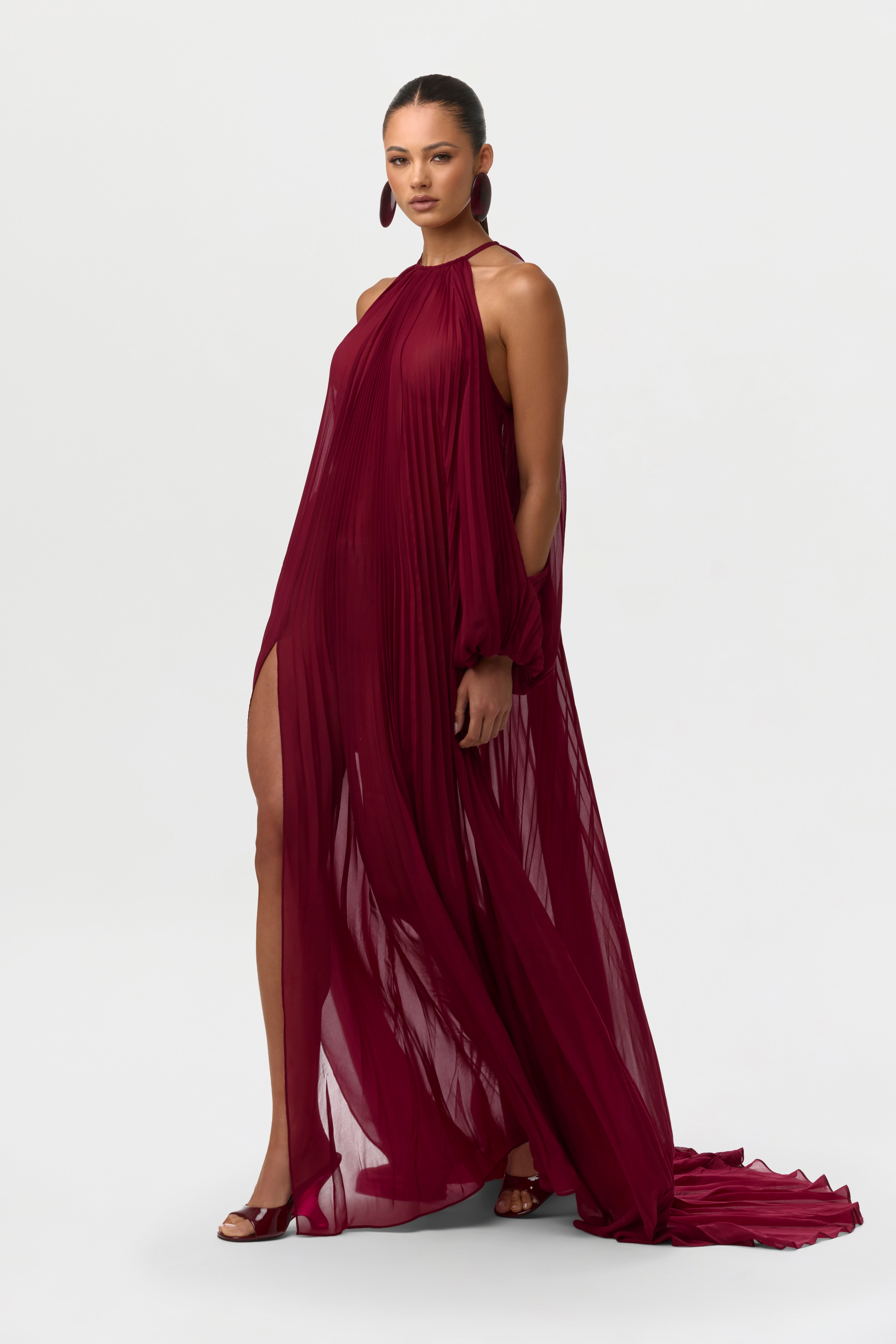 Chiffon Pleated Gown