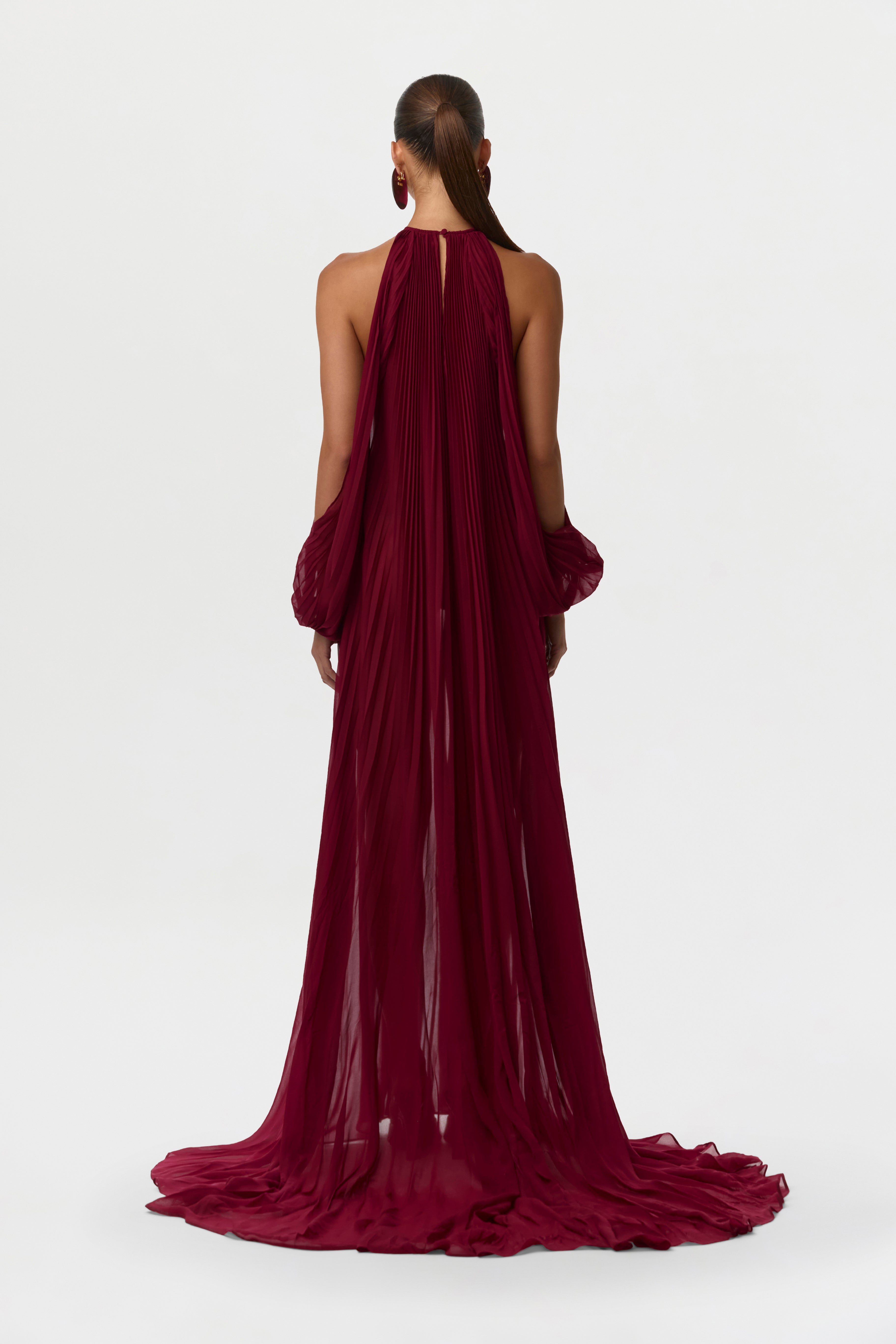 Chiffon Pleated Gown