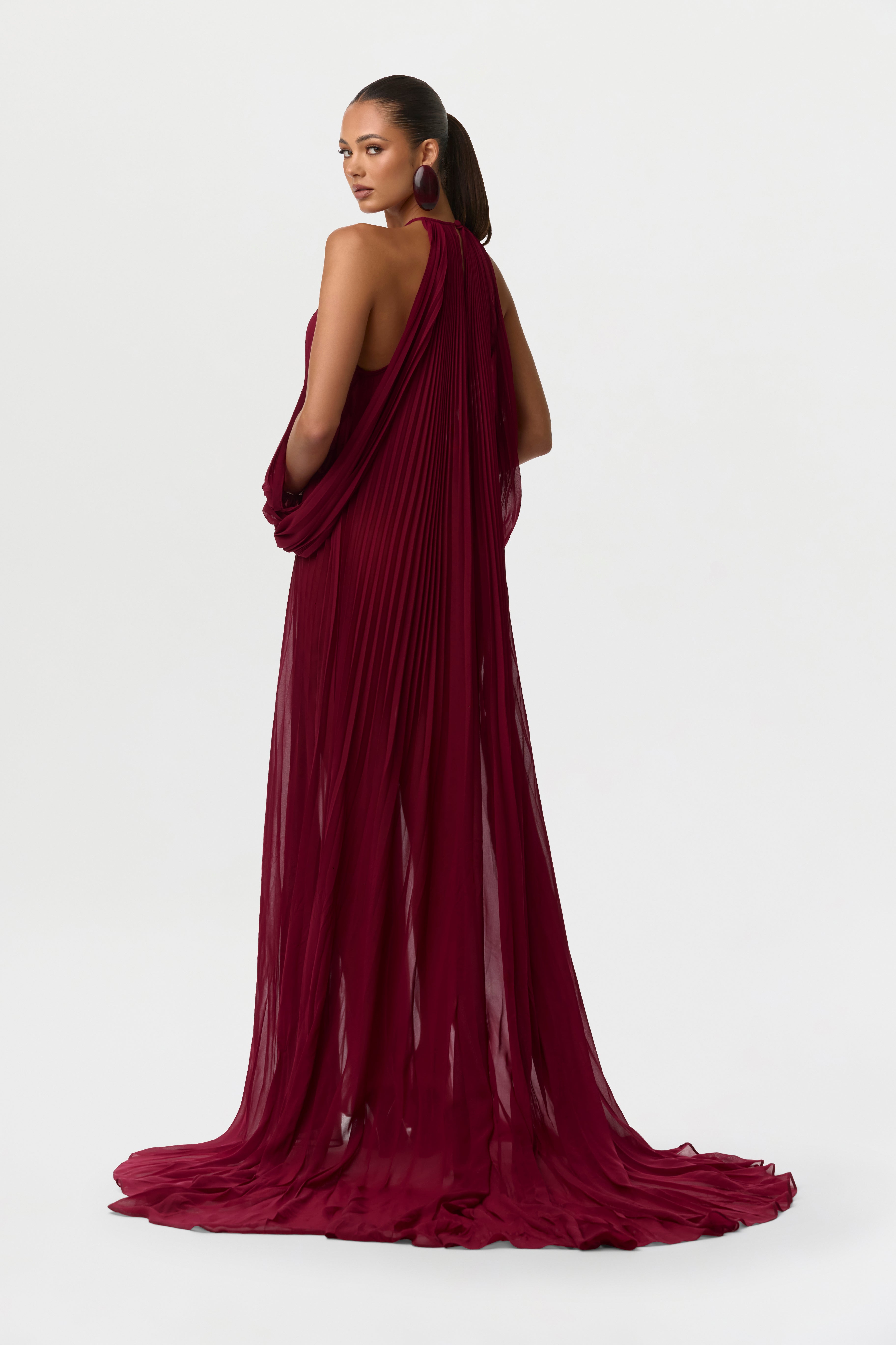 Chiffon Pleated Gown