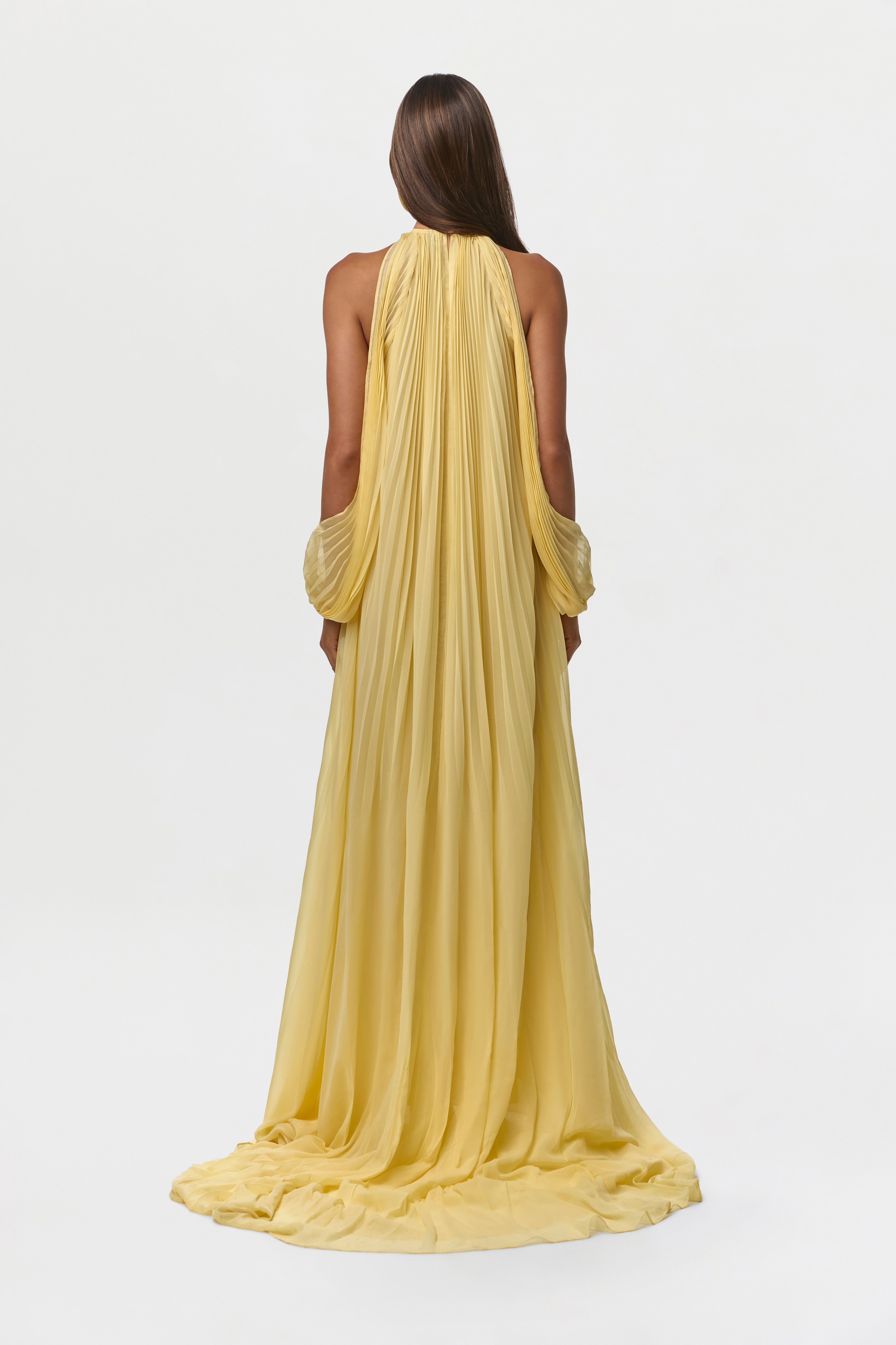 Chiffon Pleated Gown