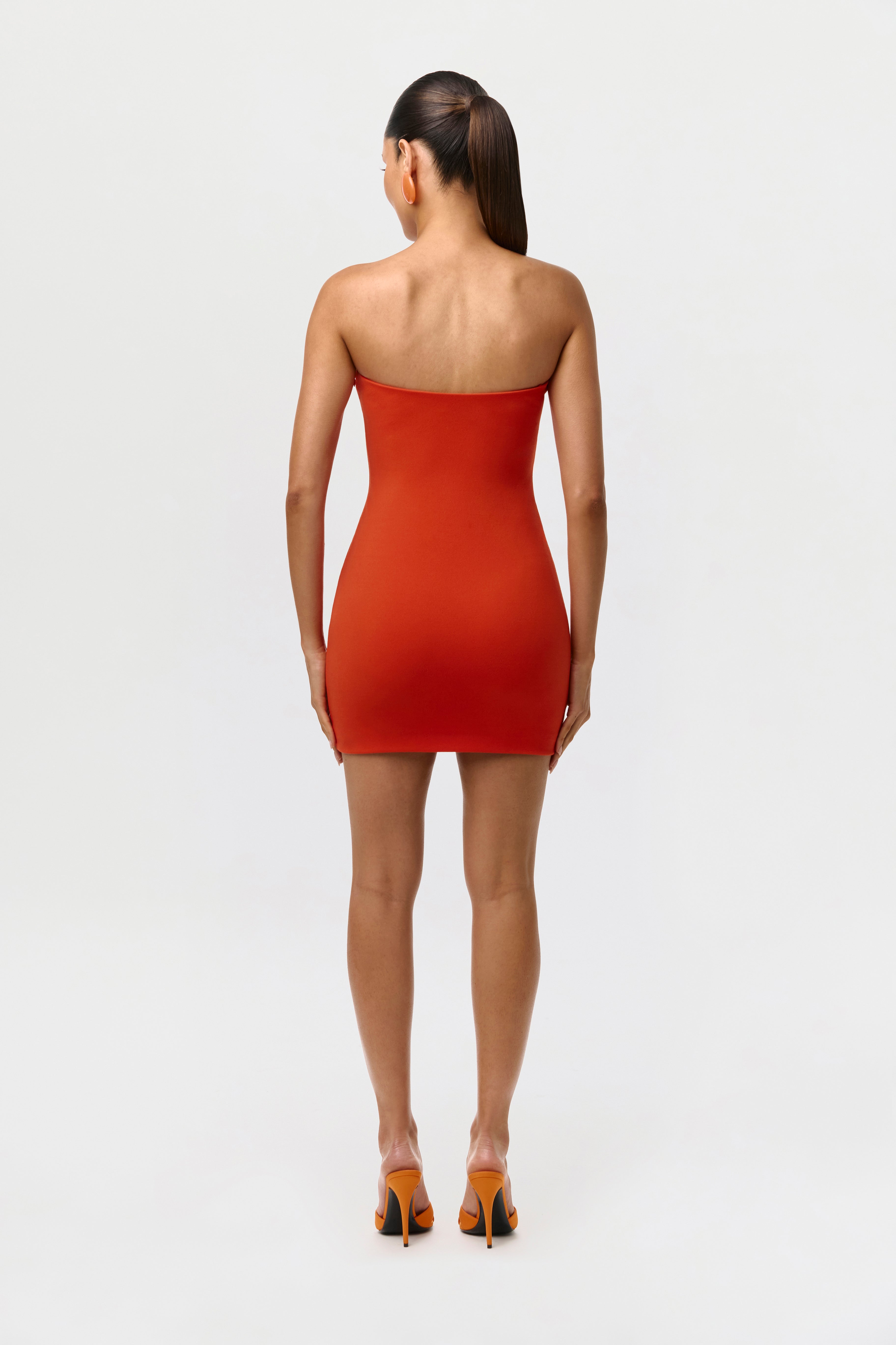 Crepe Tube Mini Dress