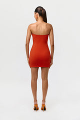 Crepe Tube Mini Dress