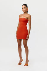 Crepe Tube Mini Dress