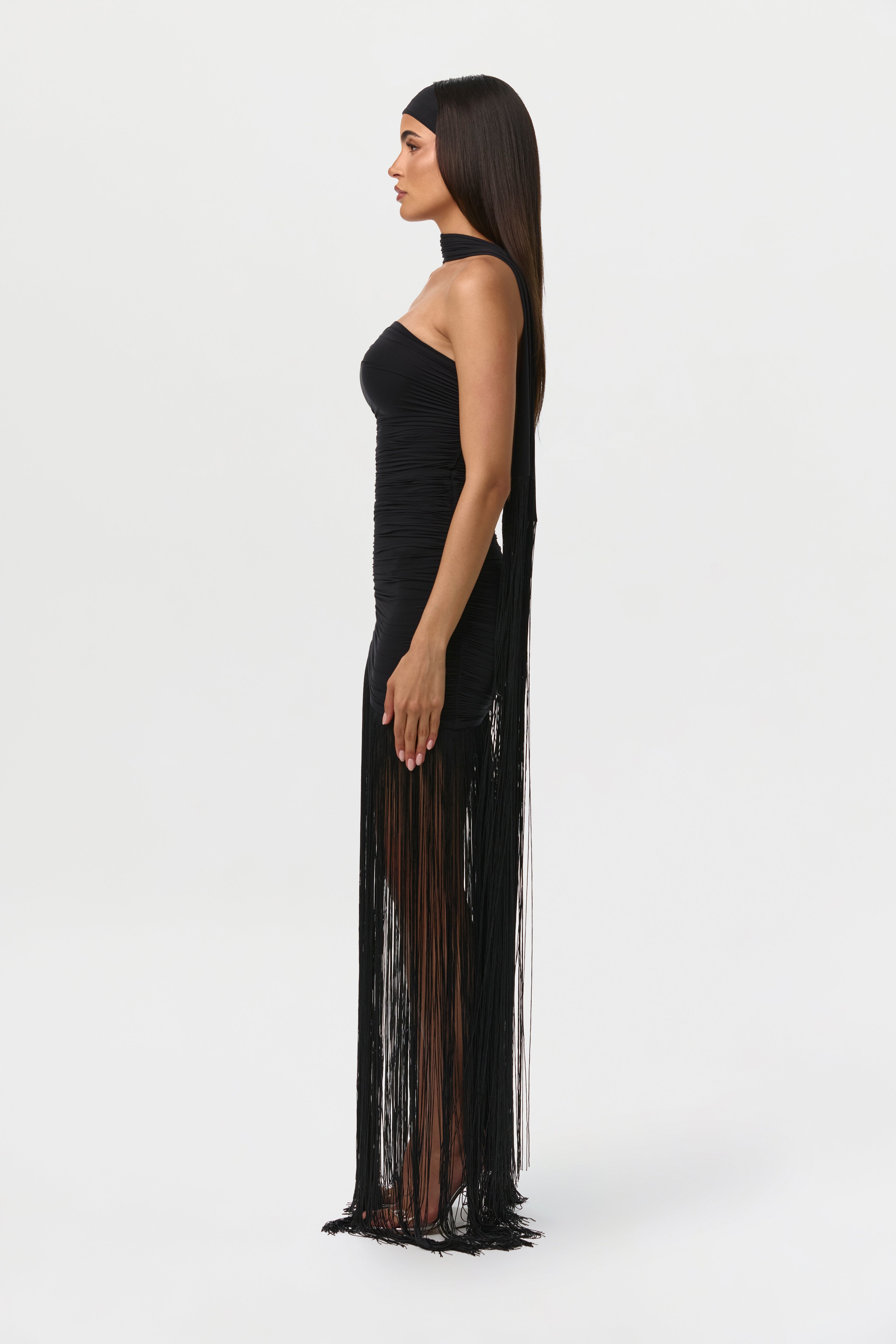 Naked Fringe Mini Dress