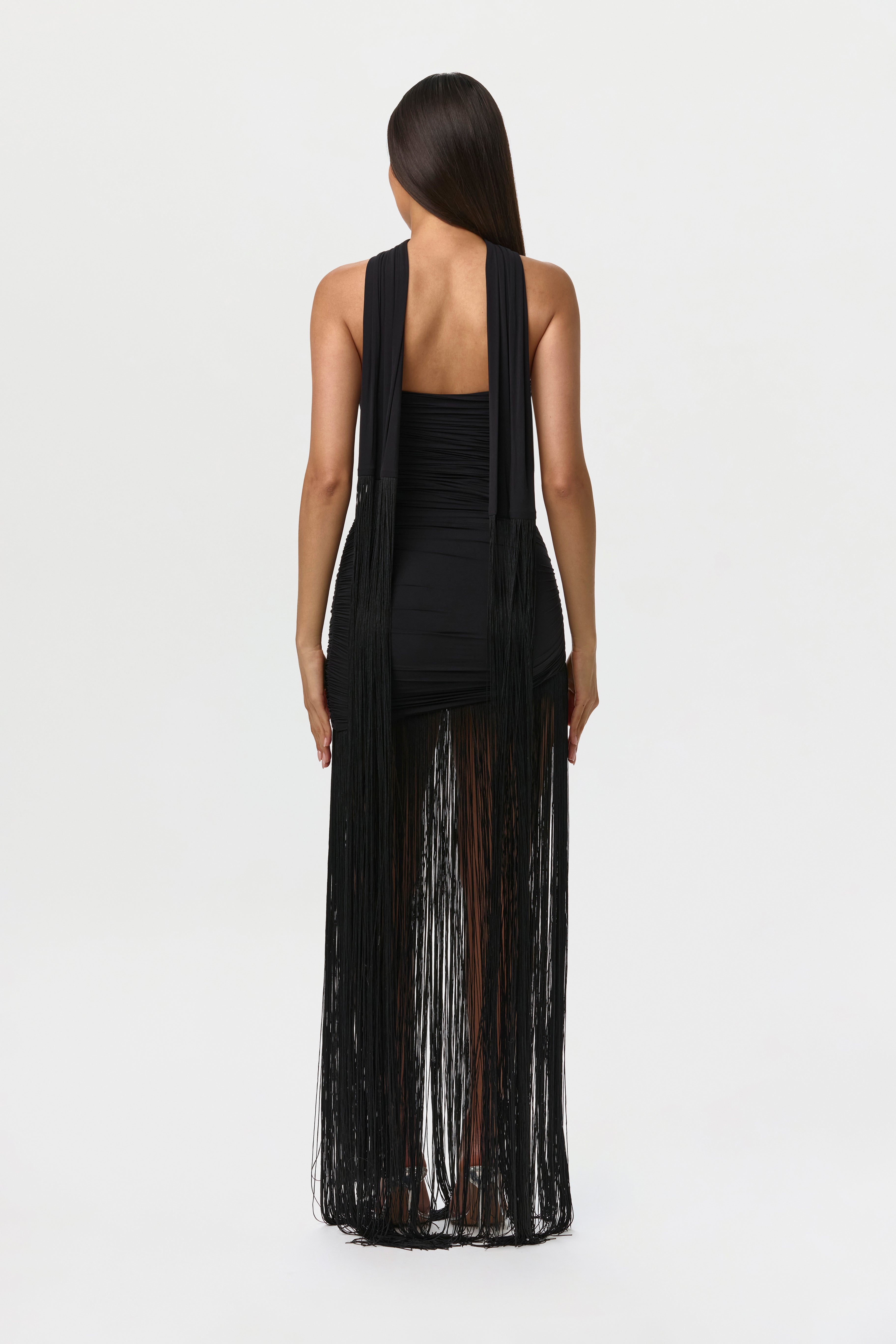 Naked Fringe Mini Dress
