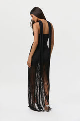 Naked Fringe Mini Dress