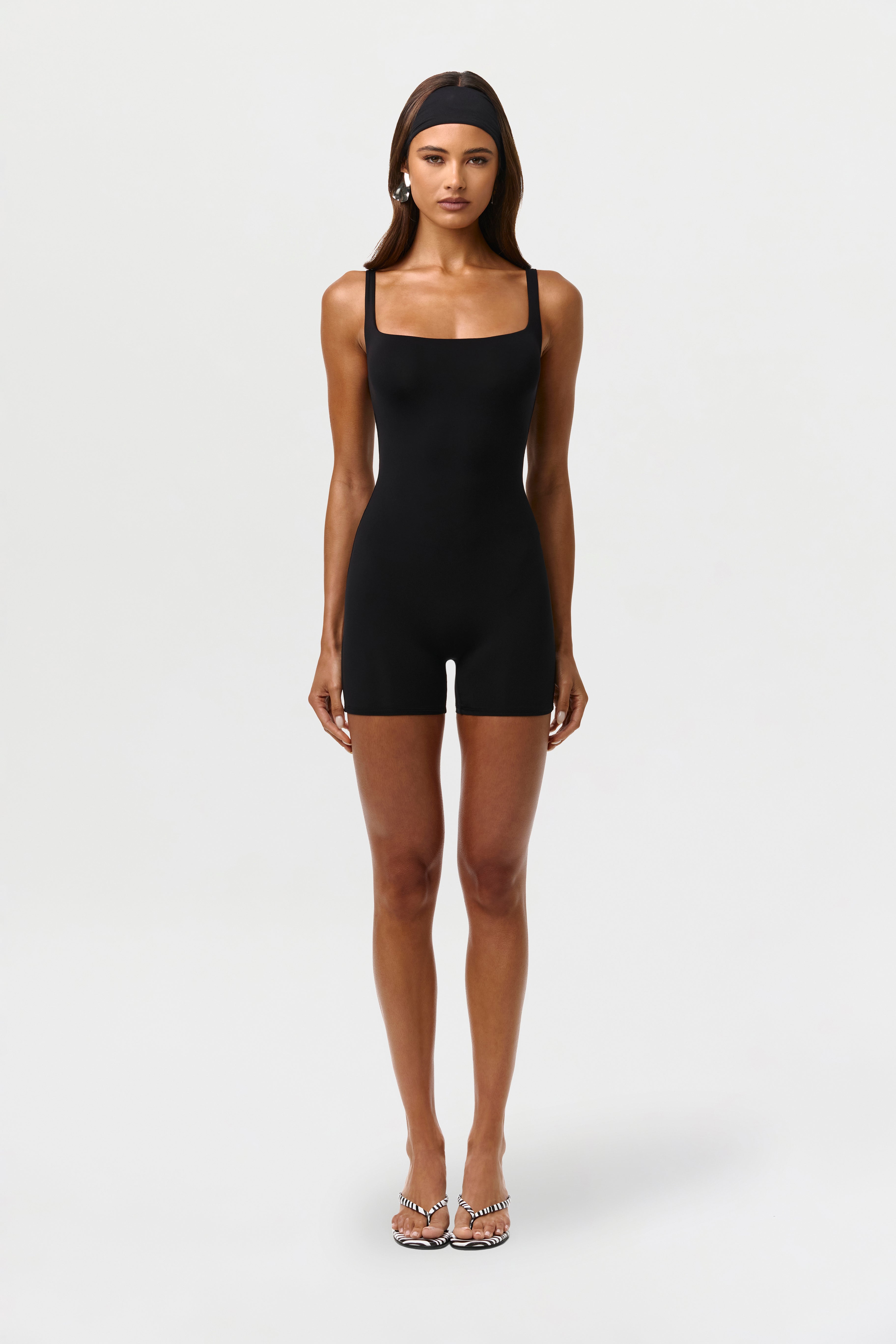 Naked Scoop Tank Romper