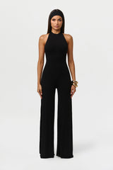 Smooth Halter Wide Leg Jumpsuit