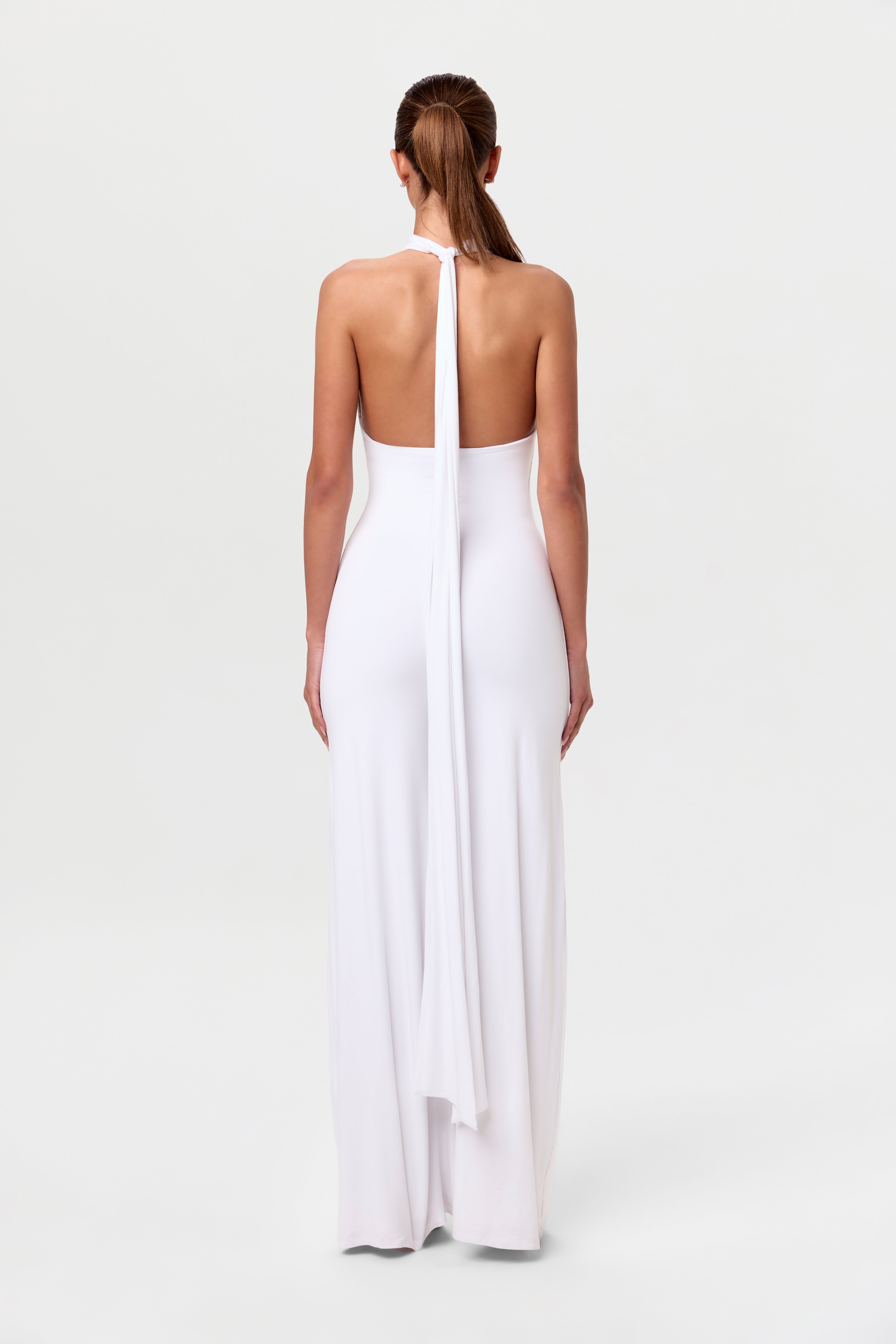 Smooth Halter Wide Leg Jumpsuit