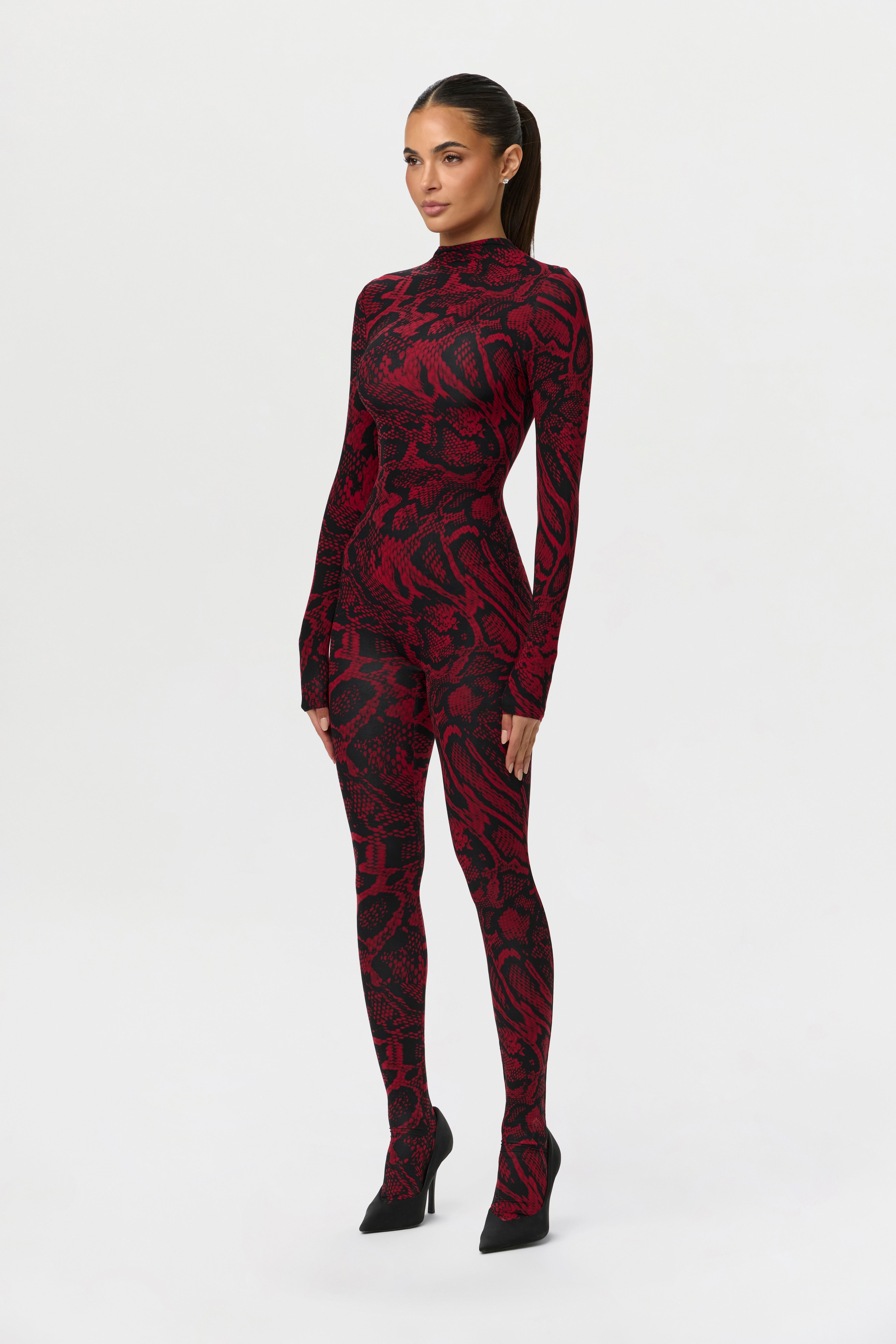 Naked Print Closed Toe Jumpsuit