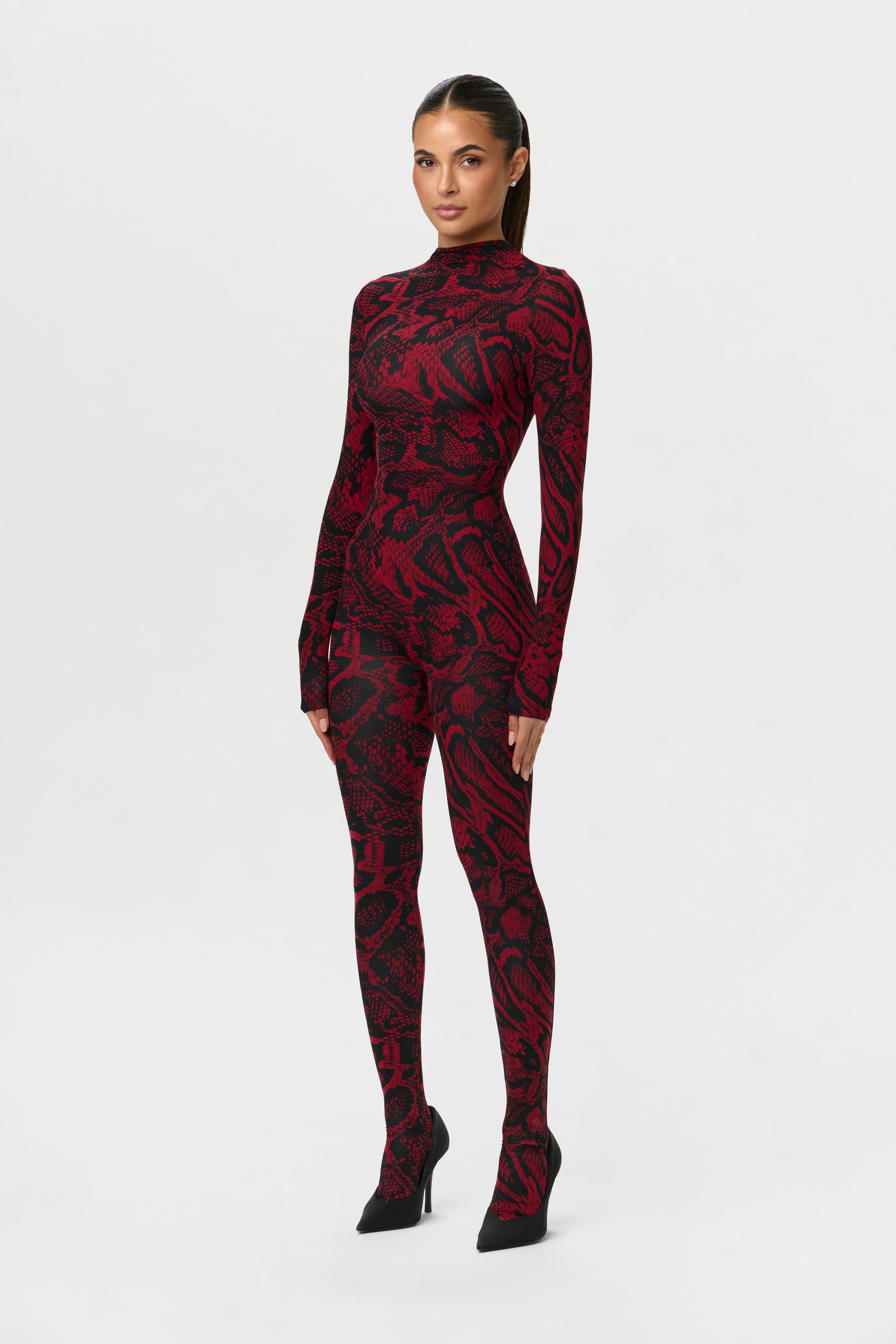 Naked Print Closed Toe Jumpsuit