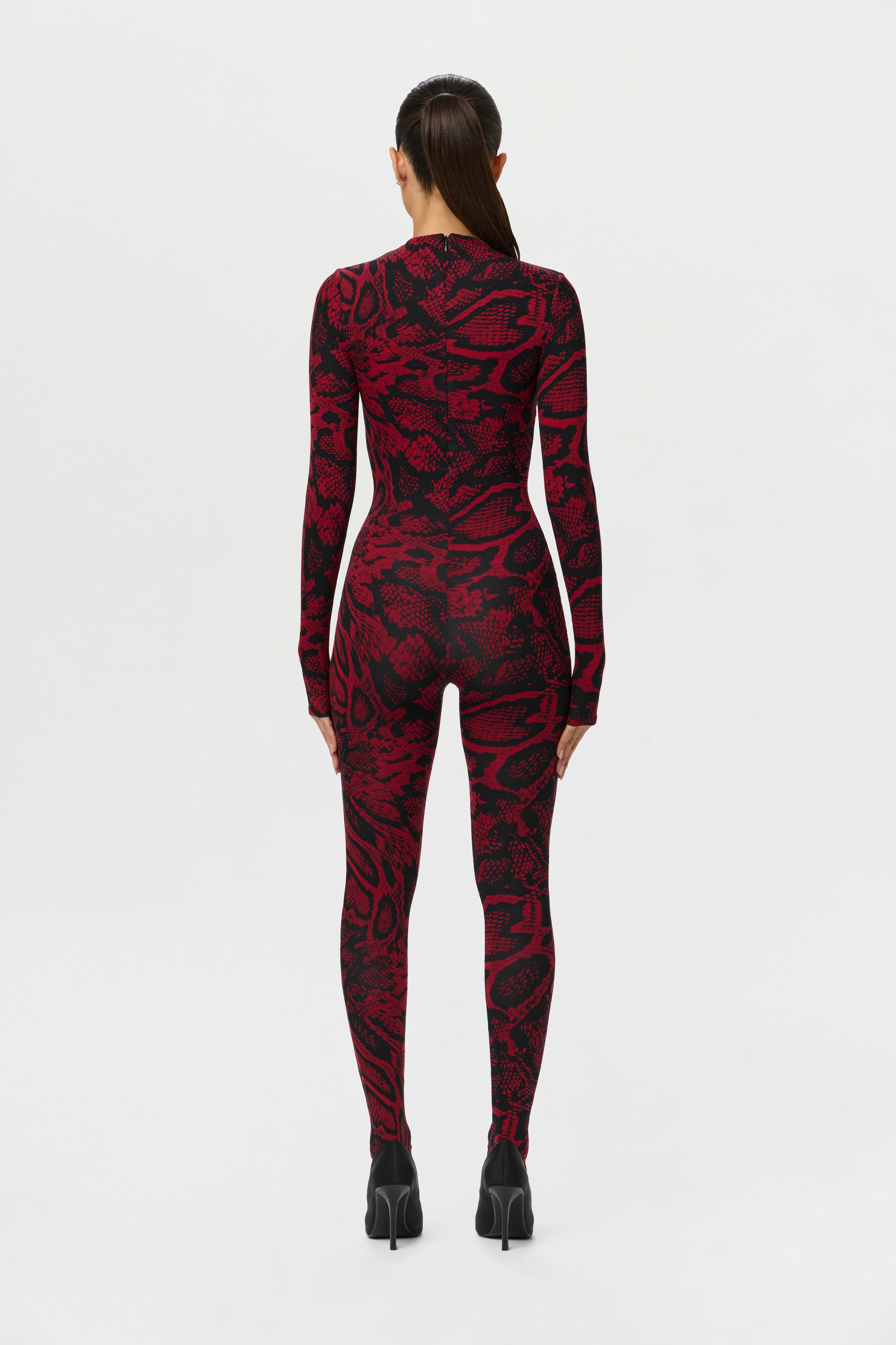 Naked Print Closed Toe Jumpsuit