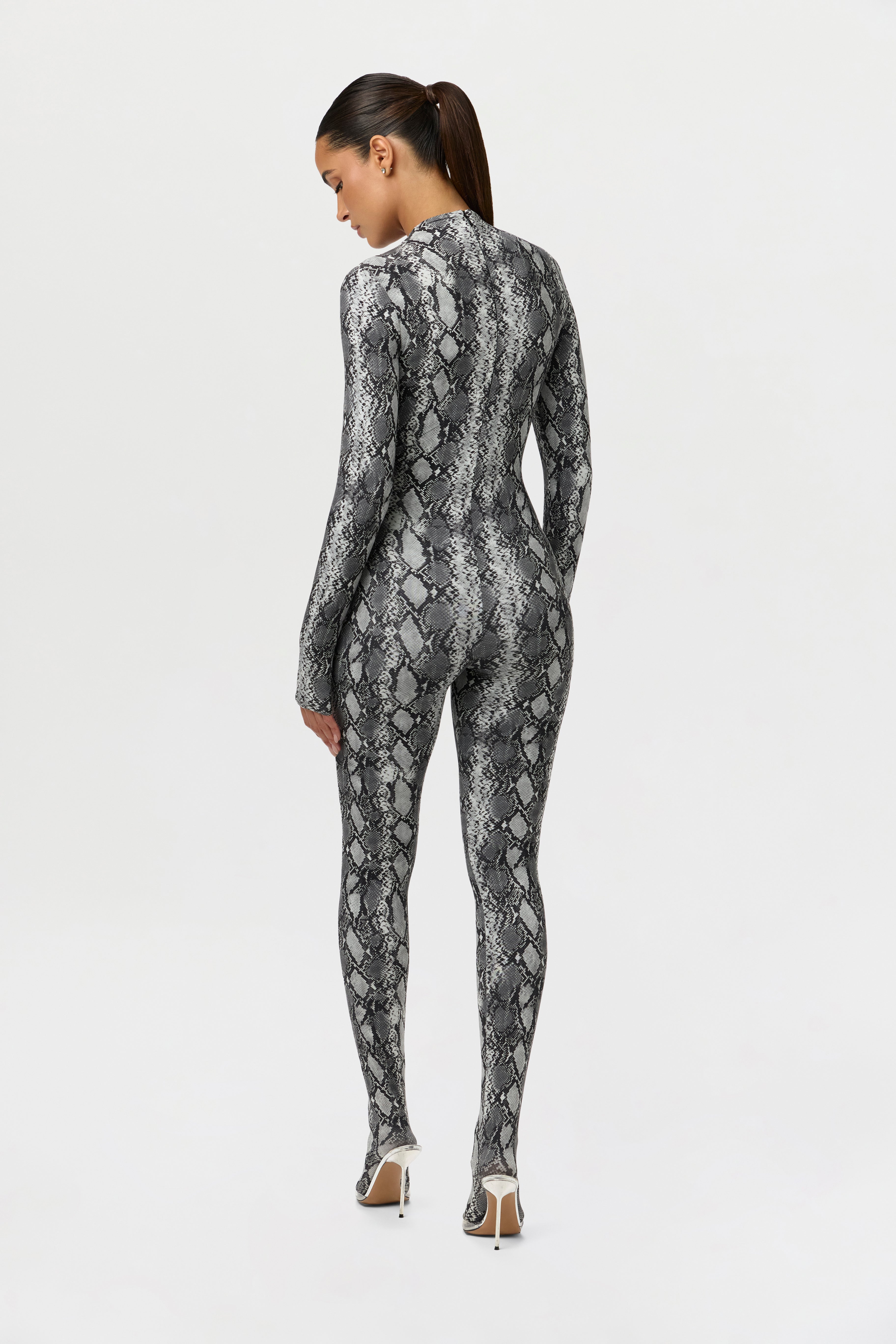Naked Print Closed Toe Jumpsuit