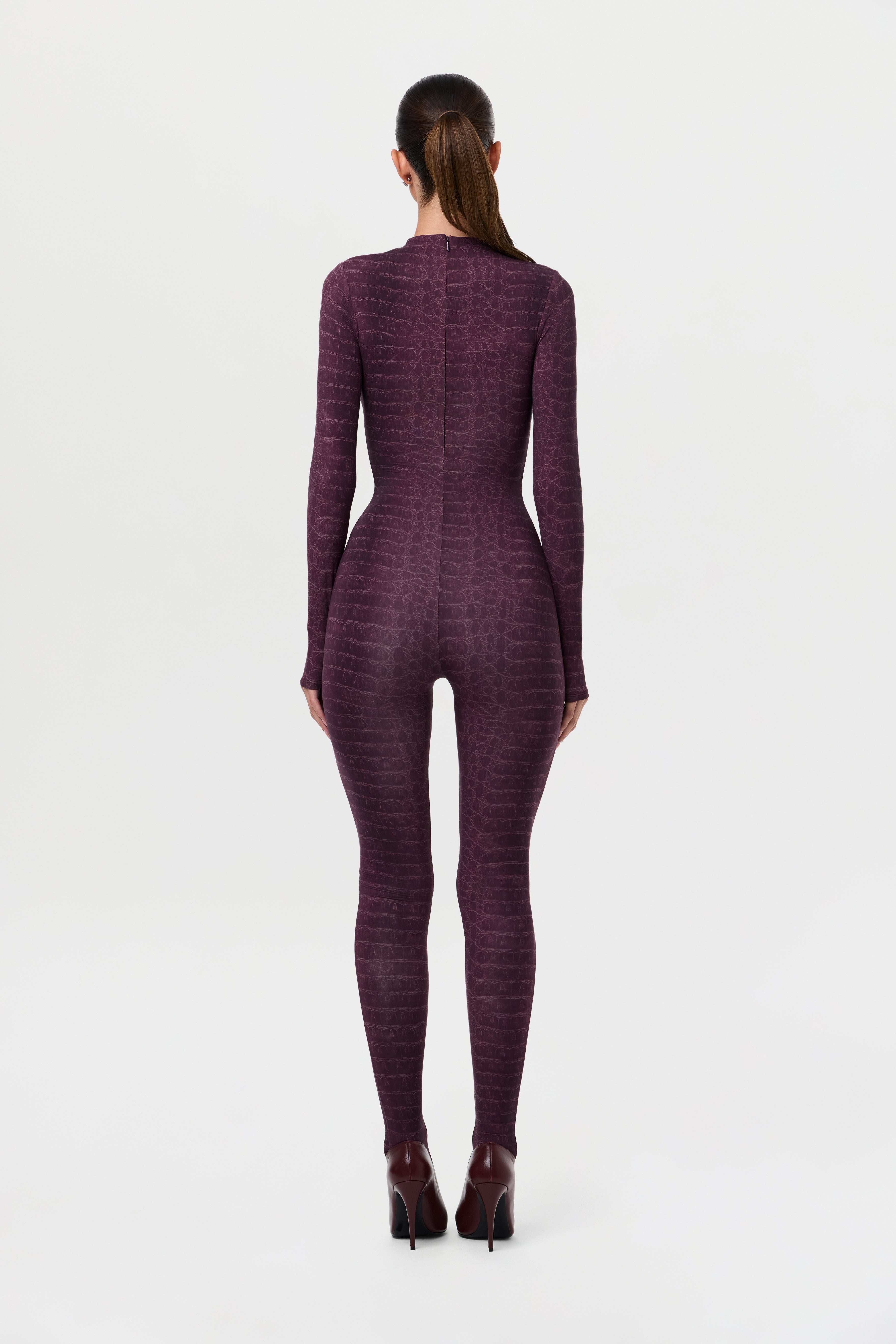 Naked Print Closed Toe Jumpsuit