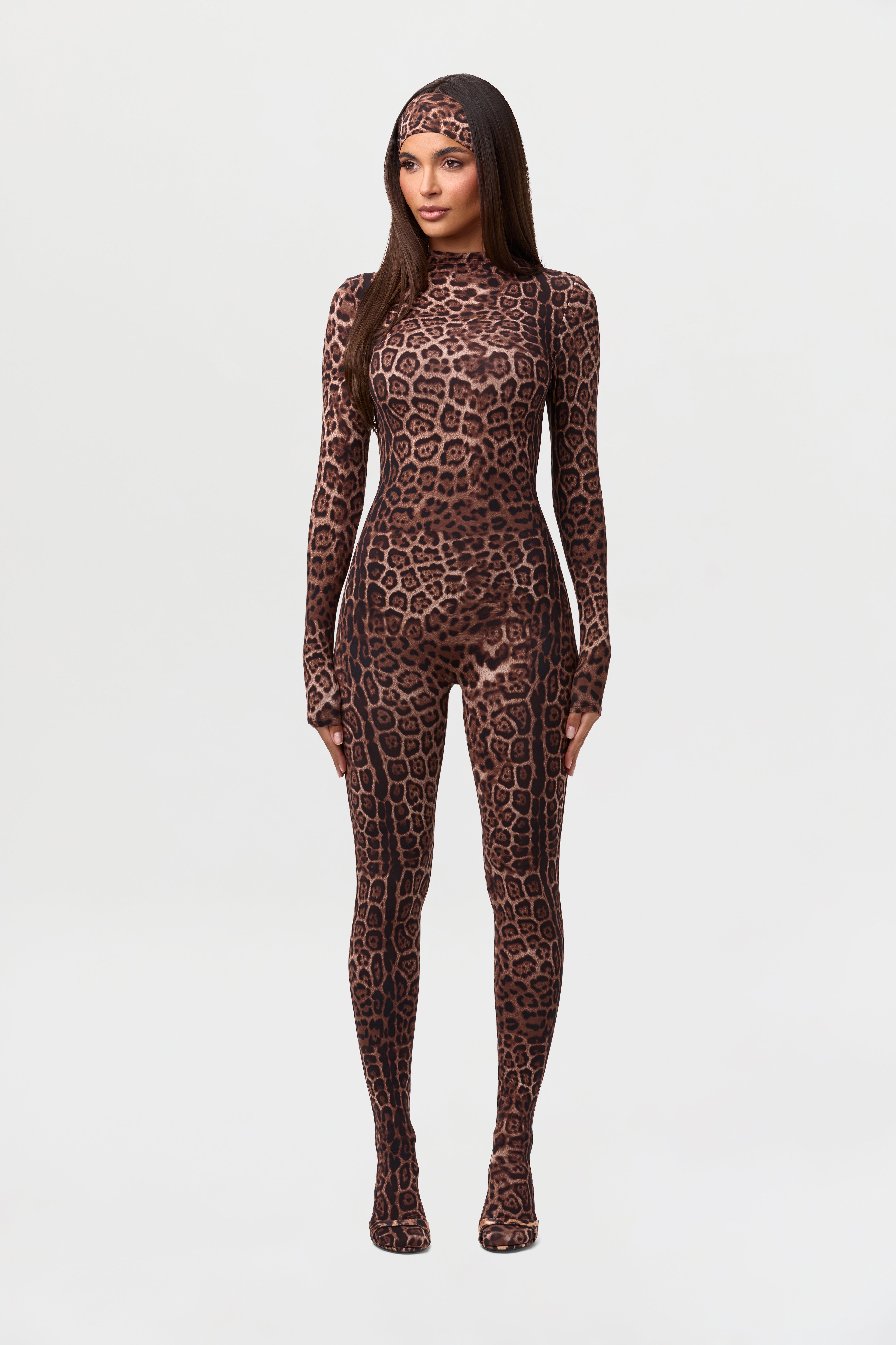 Naked Print Closed Toe Jumpsuit
