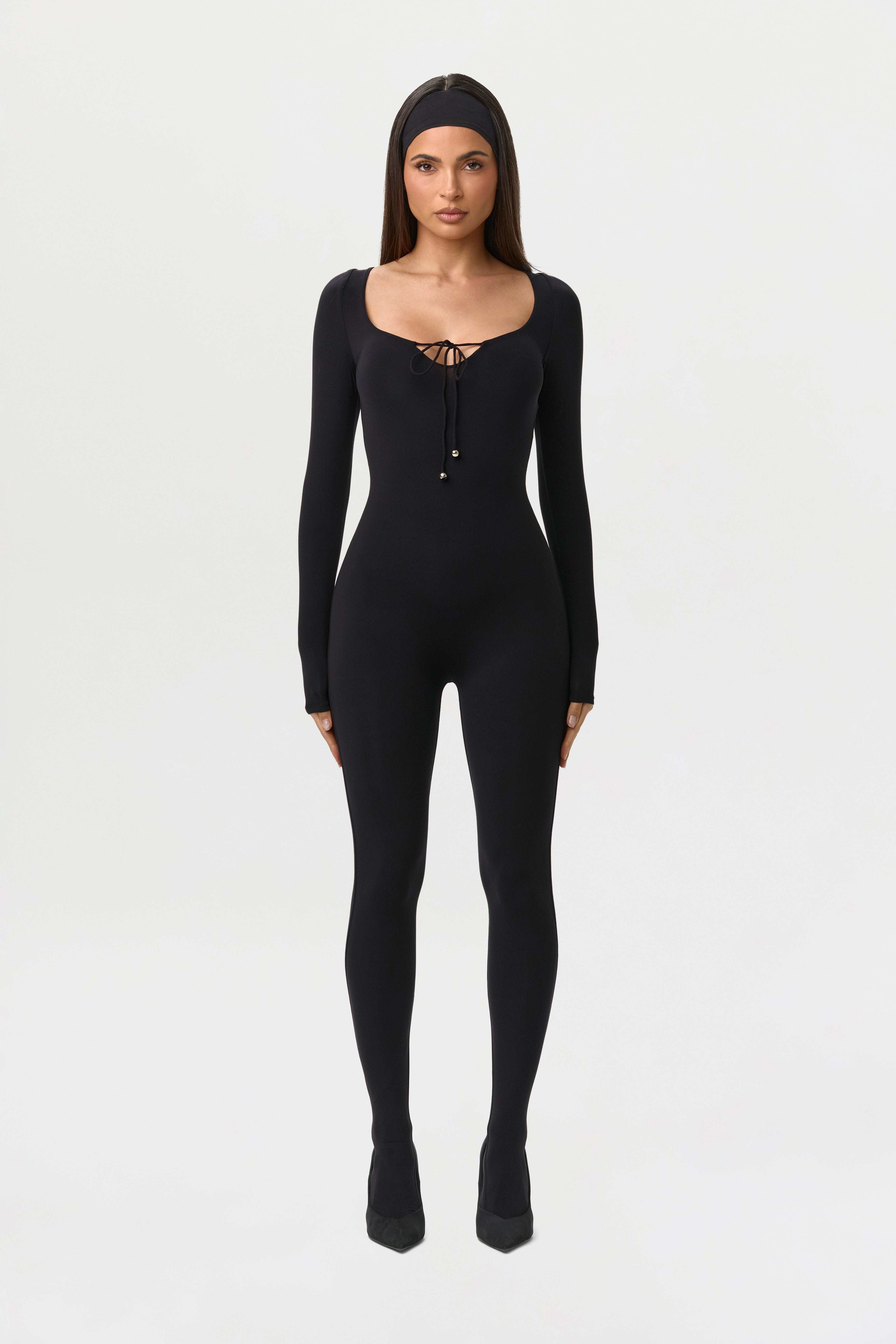 Naked Tie Closed Toe Jumpsuit
