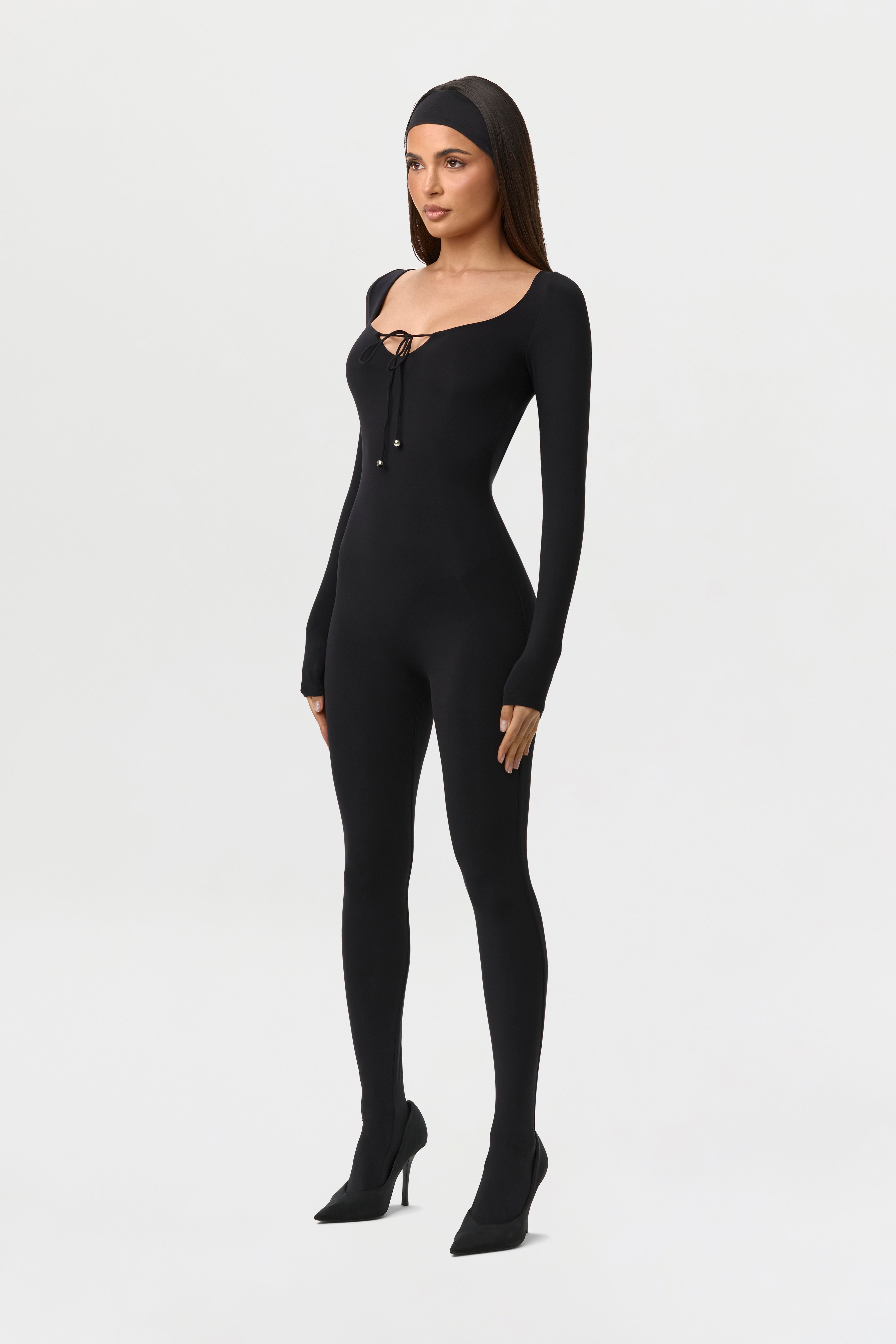 Naked Tie Closed Toe Jumpsuit
