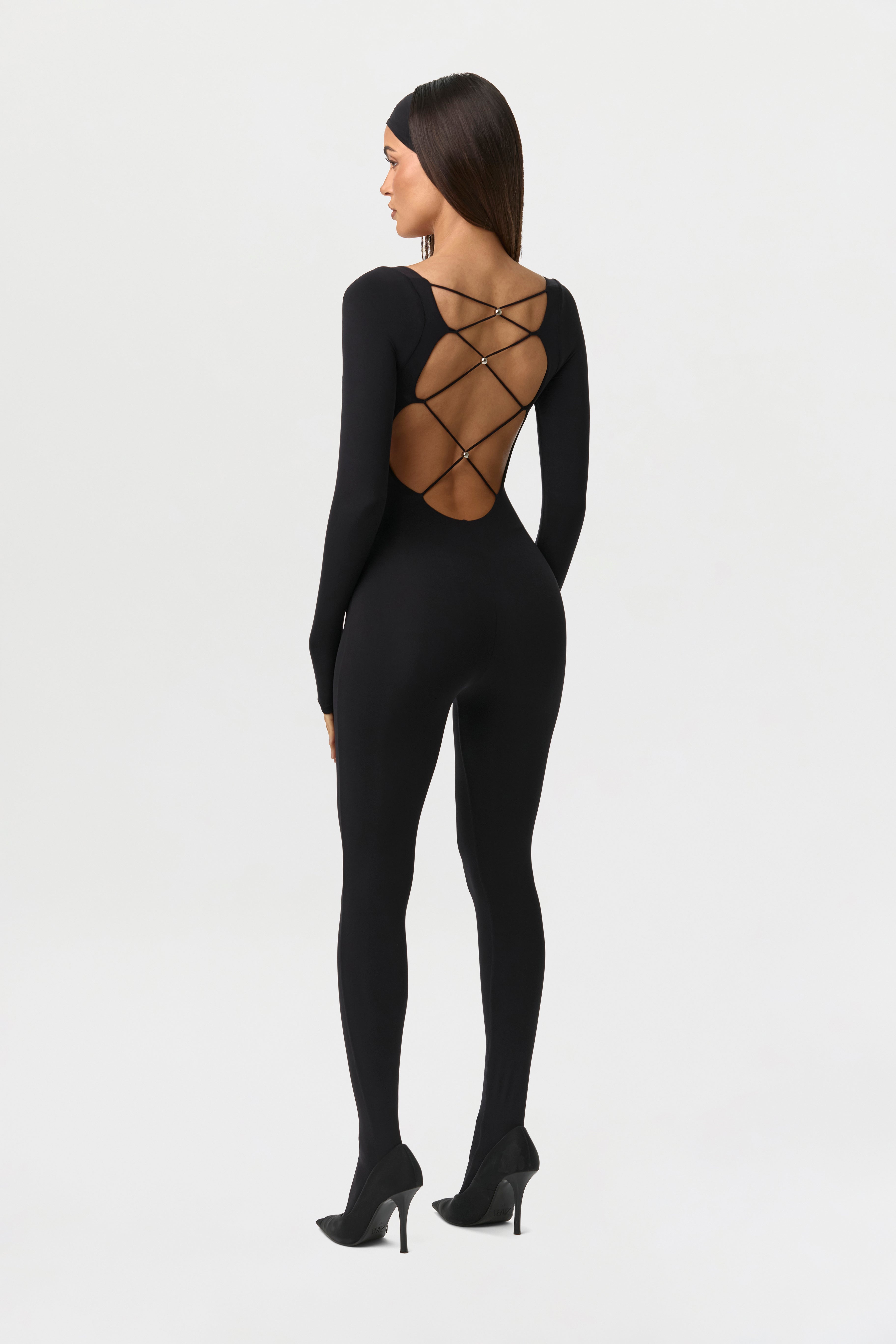 Naked Tie Closed Toe Jumpsuit