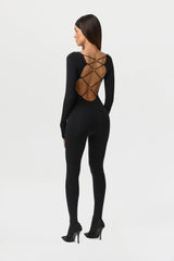 Naked Tie Closed Toe Jumpsuit