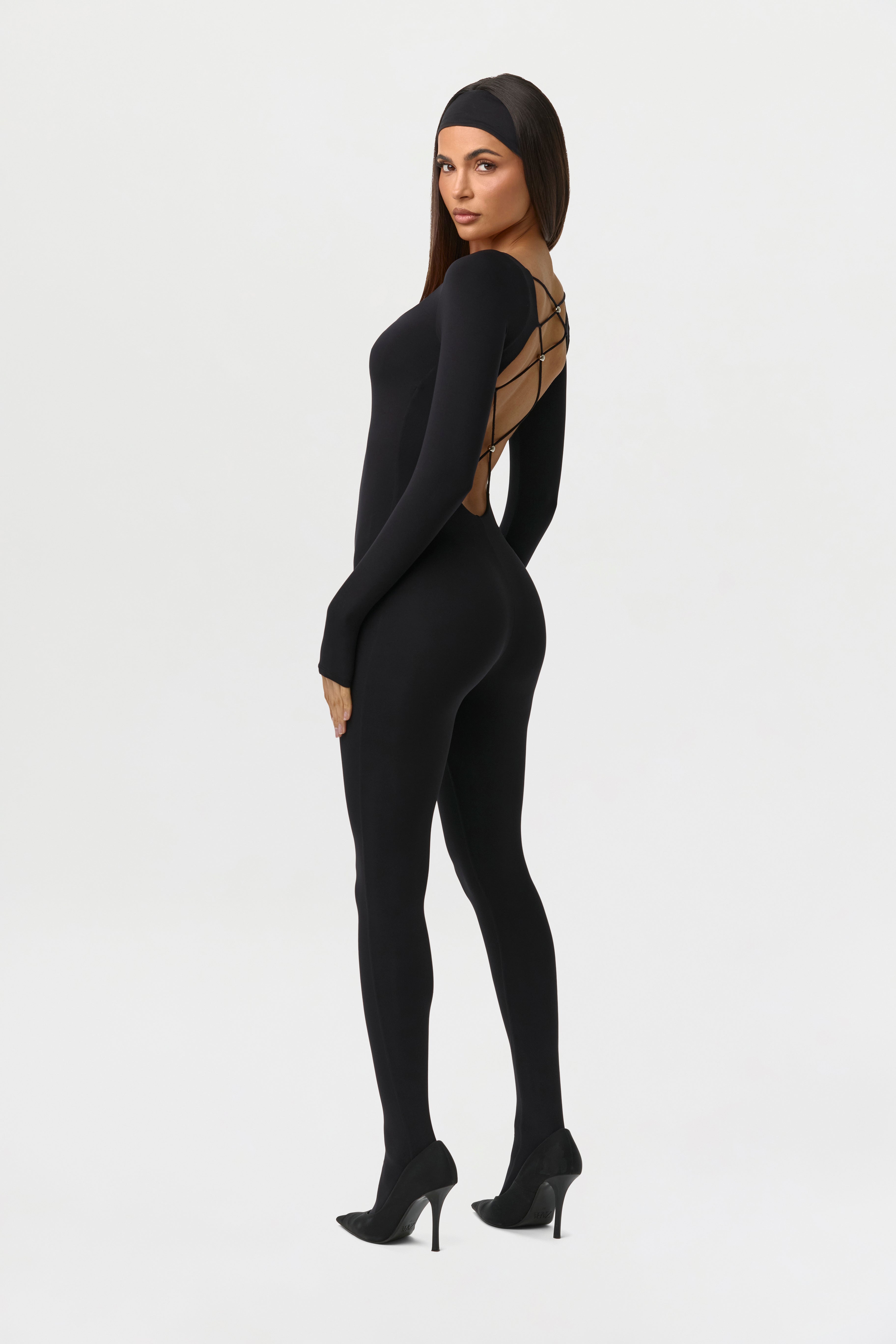 Naked Tie Closed Toe Jumpsuit