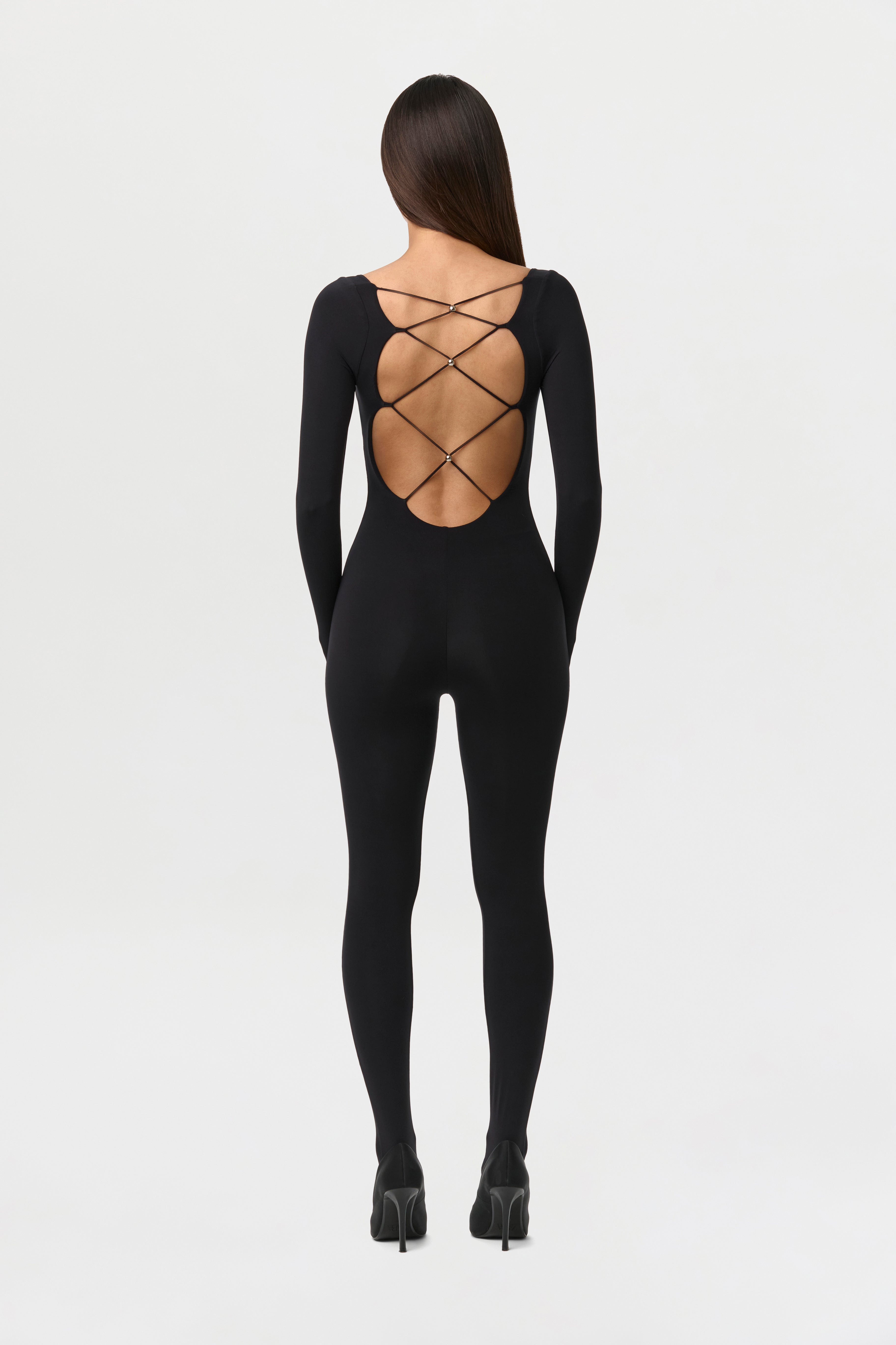 Naked Tie Closed Toe Jumpsuit