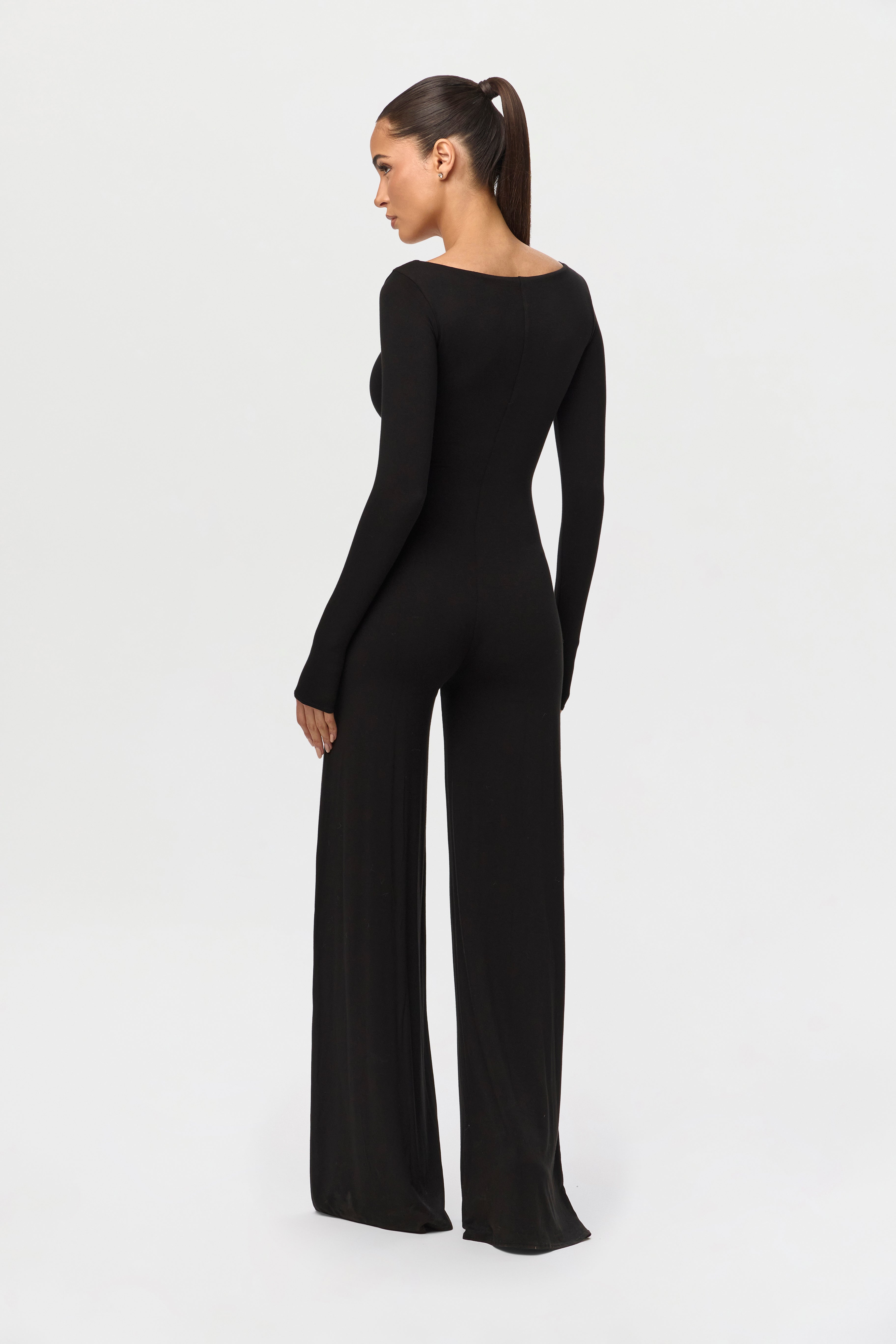 Smooth Off-Shoulder Wide Leg Jumpsuit
