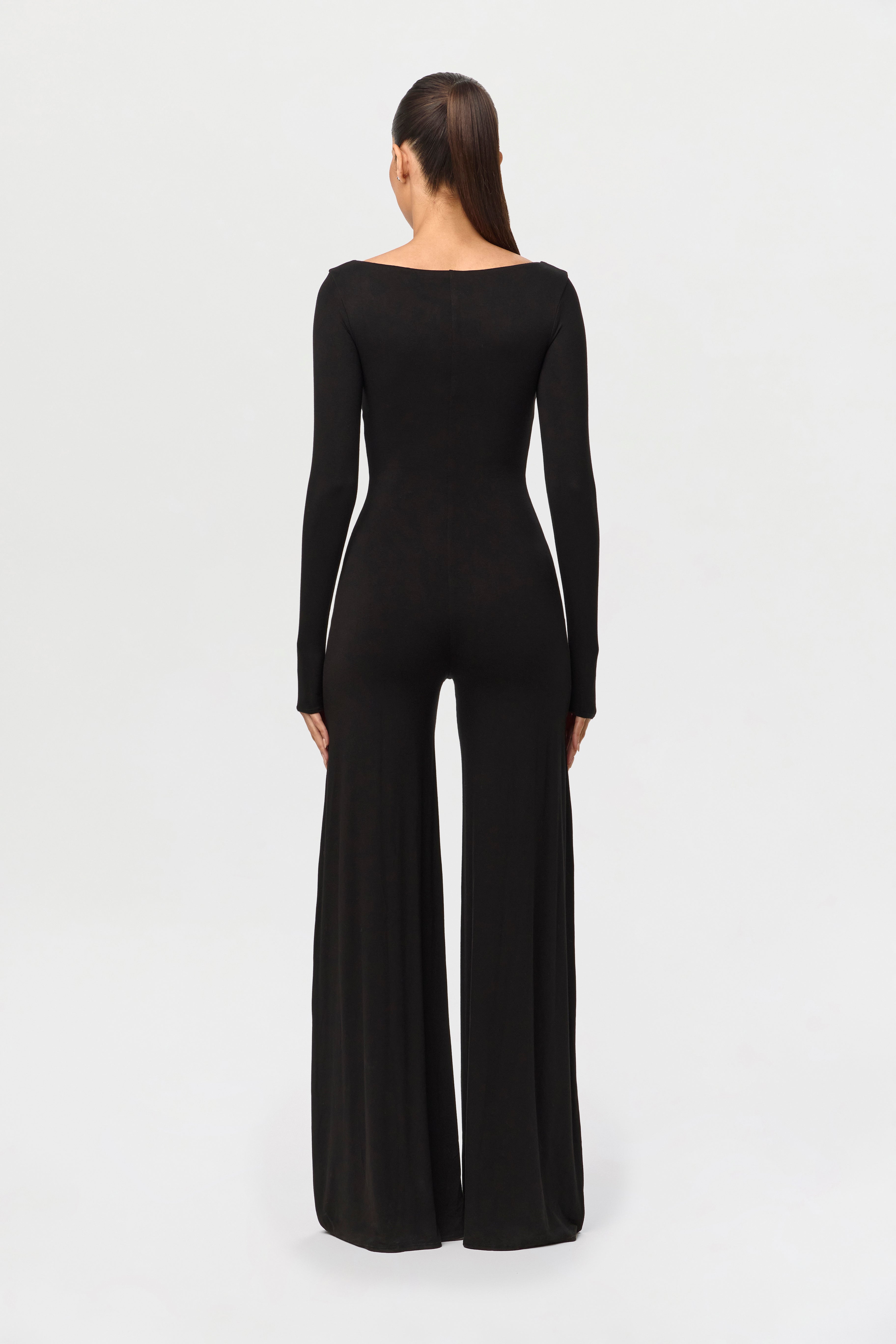 Smooth Off-Shoulder Wide Leg Jumpsuit
