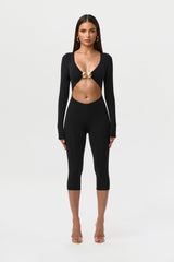 Naked Cutout Capri Jumpsuit