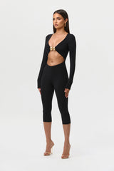 Naked Cutout Capri Jumpsuit