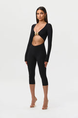 Naked Cutout Capri Jumpsuit
