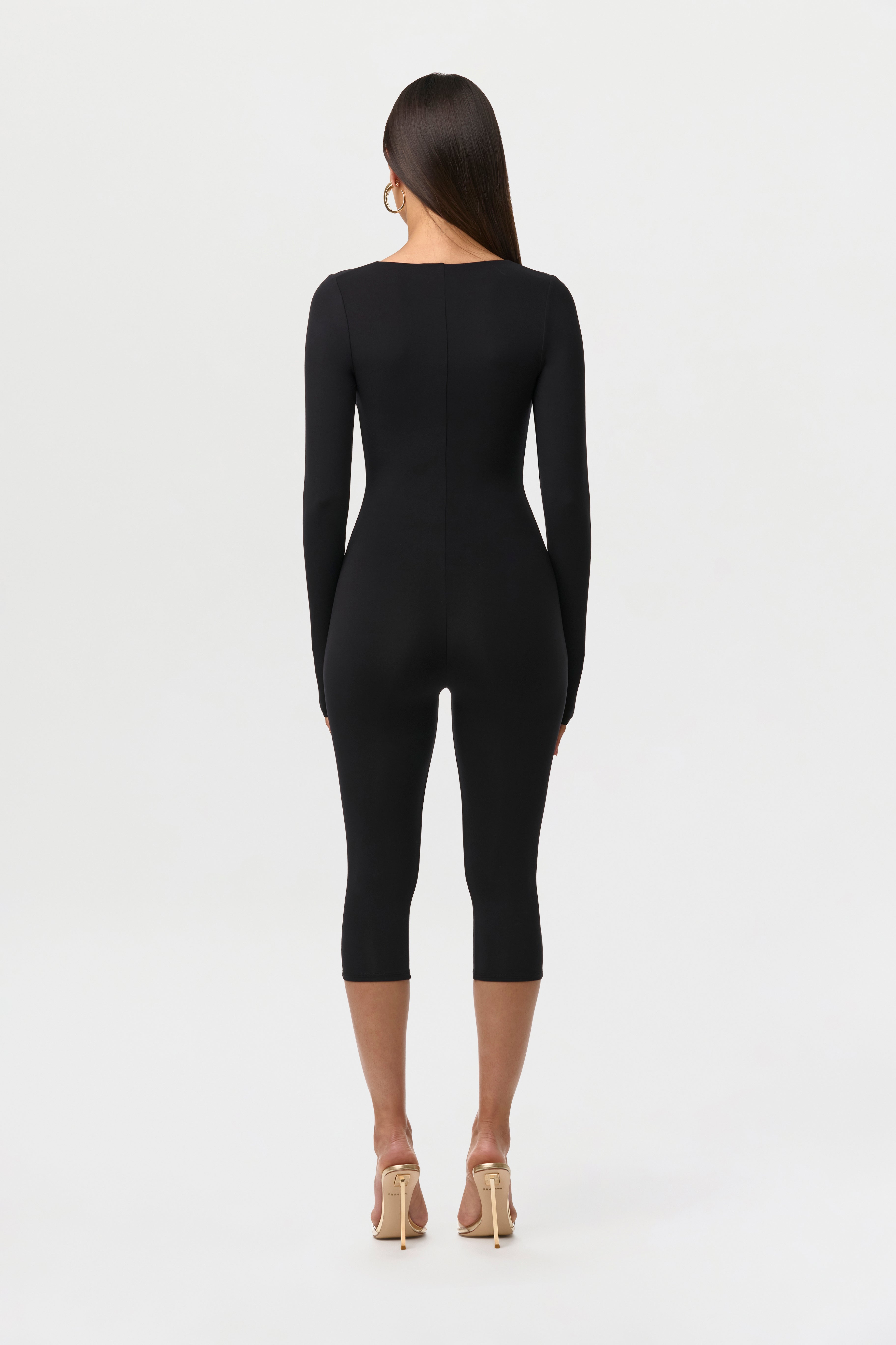 Naked Cutout Capri Jumpsuit