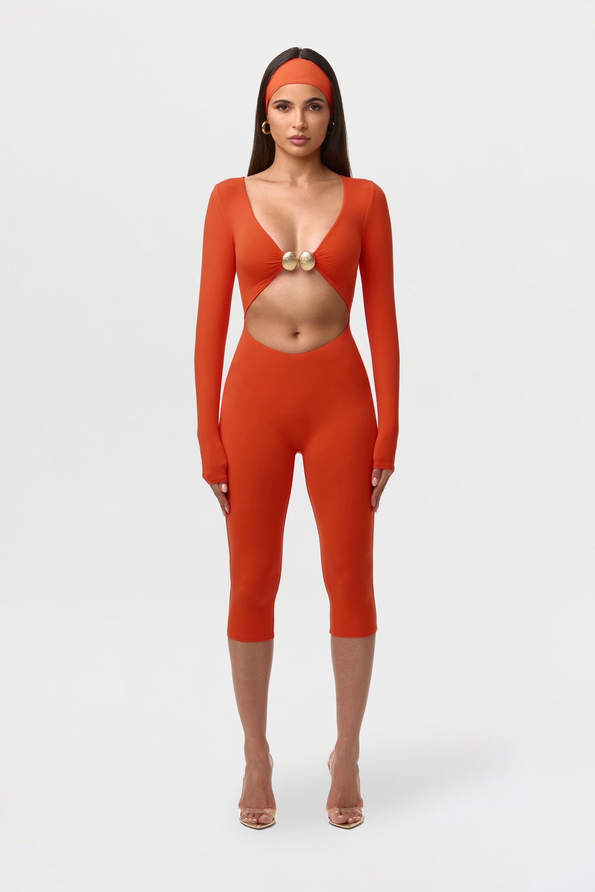 Naked Cutout Capri Jumpsuit