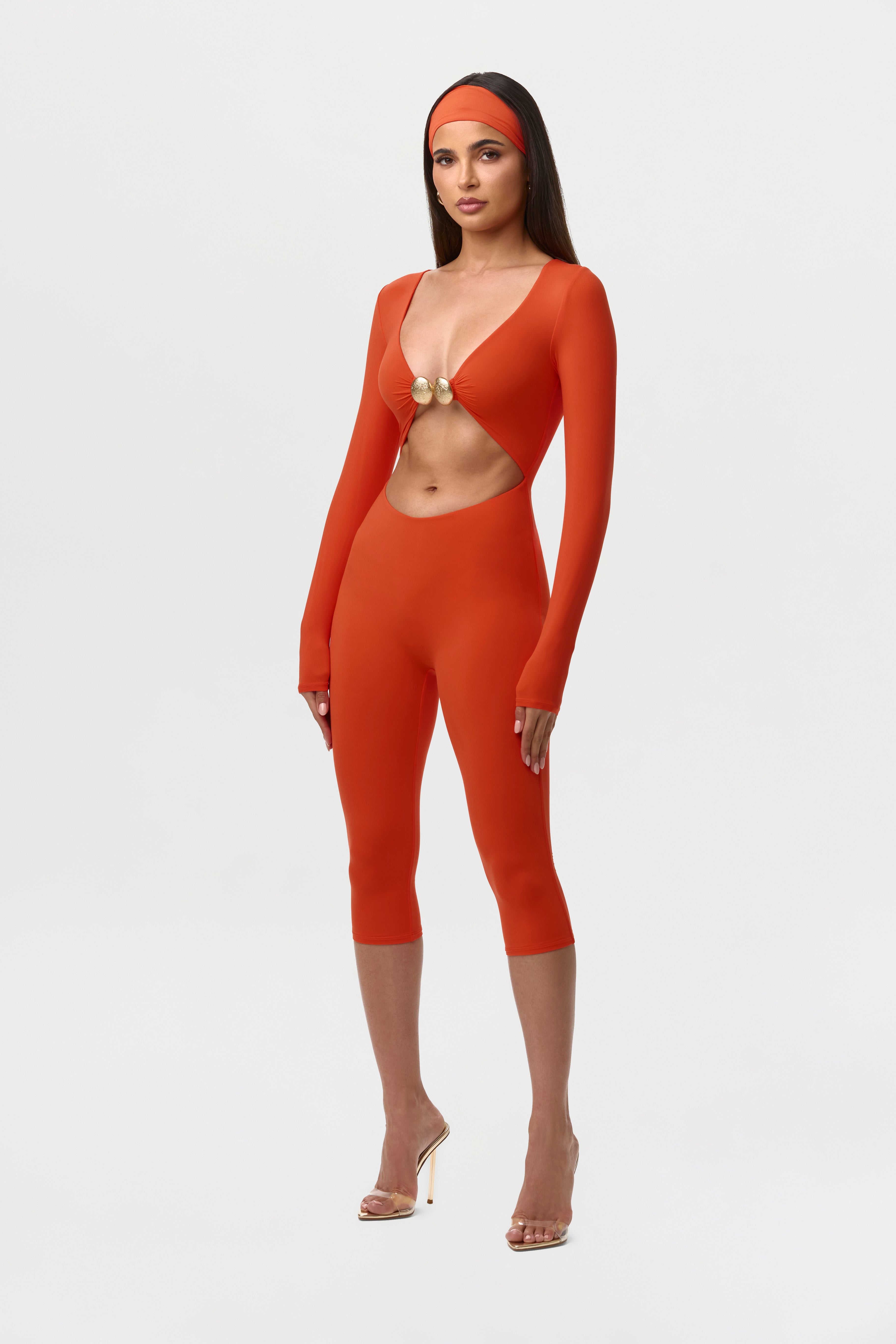 Naked Cutout Capri Jumpsuit