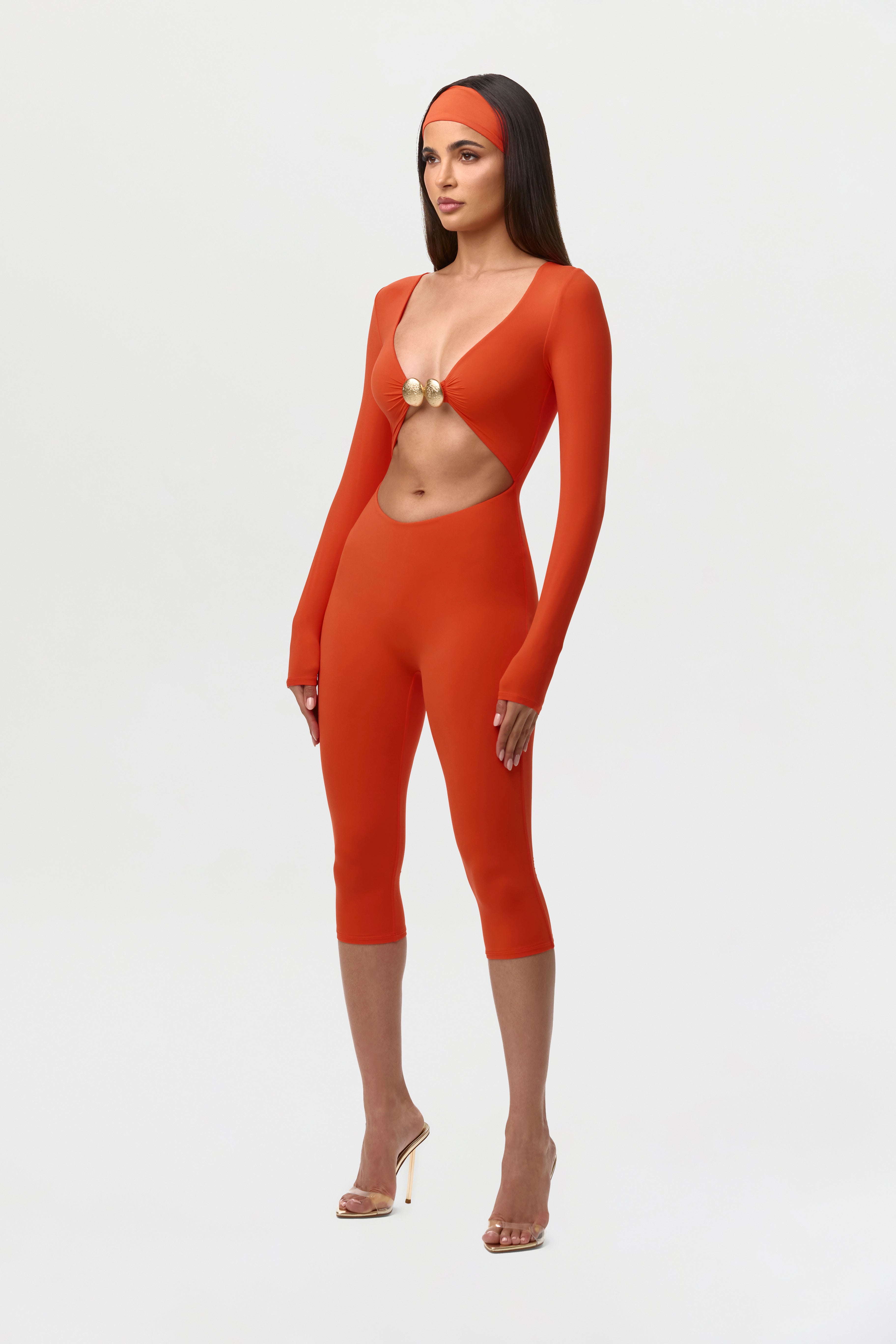 Naked Cutout Capri Jumpsuit