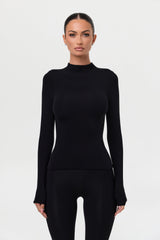 Naked Mock Neck Top
