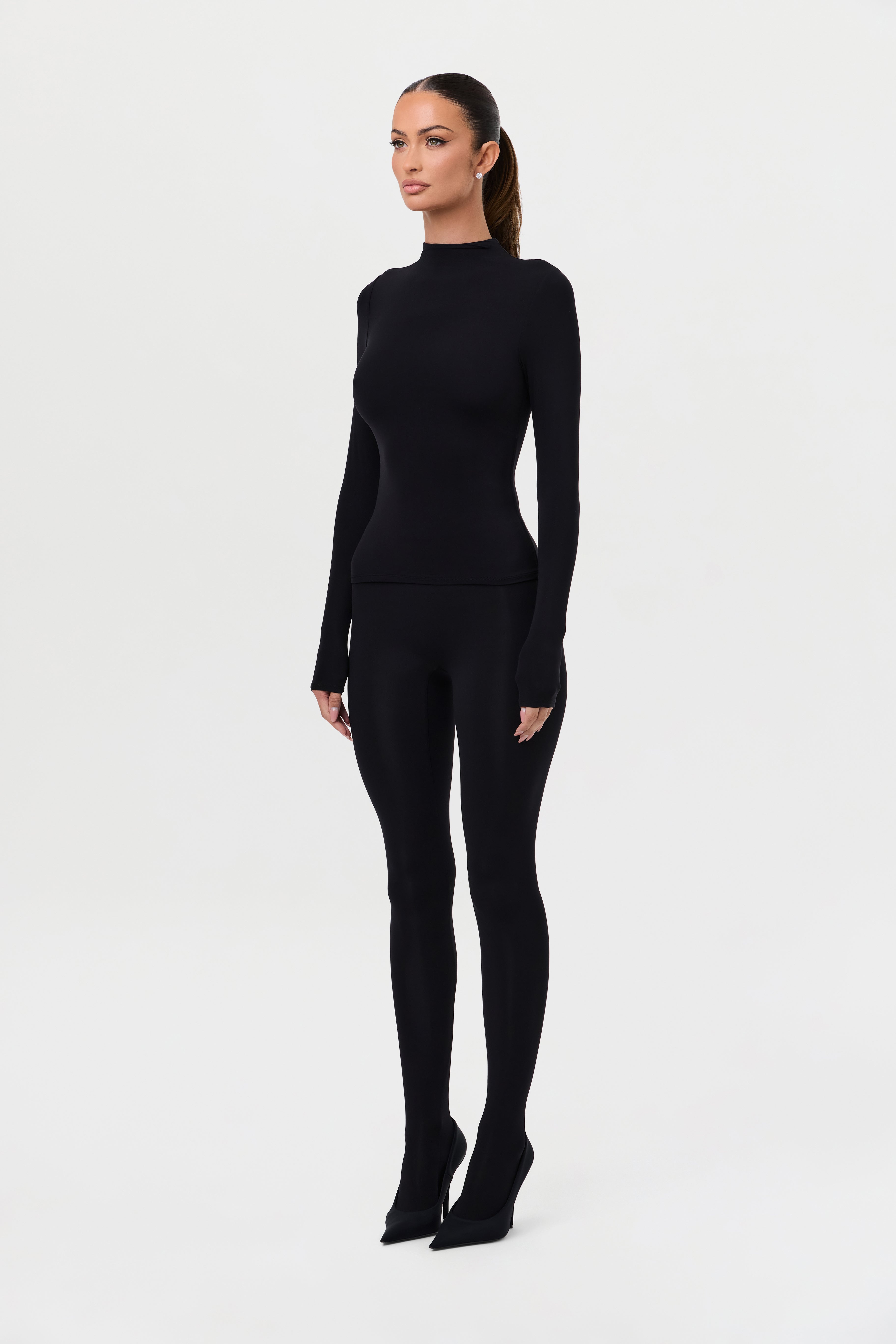 Naked Mock Neck Top