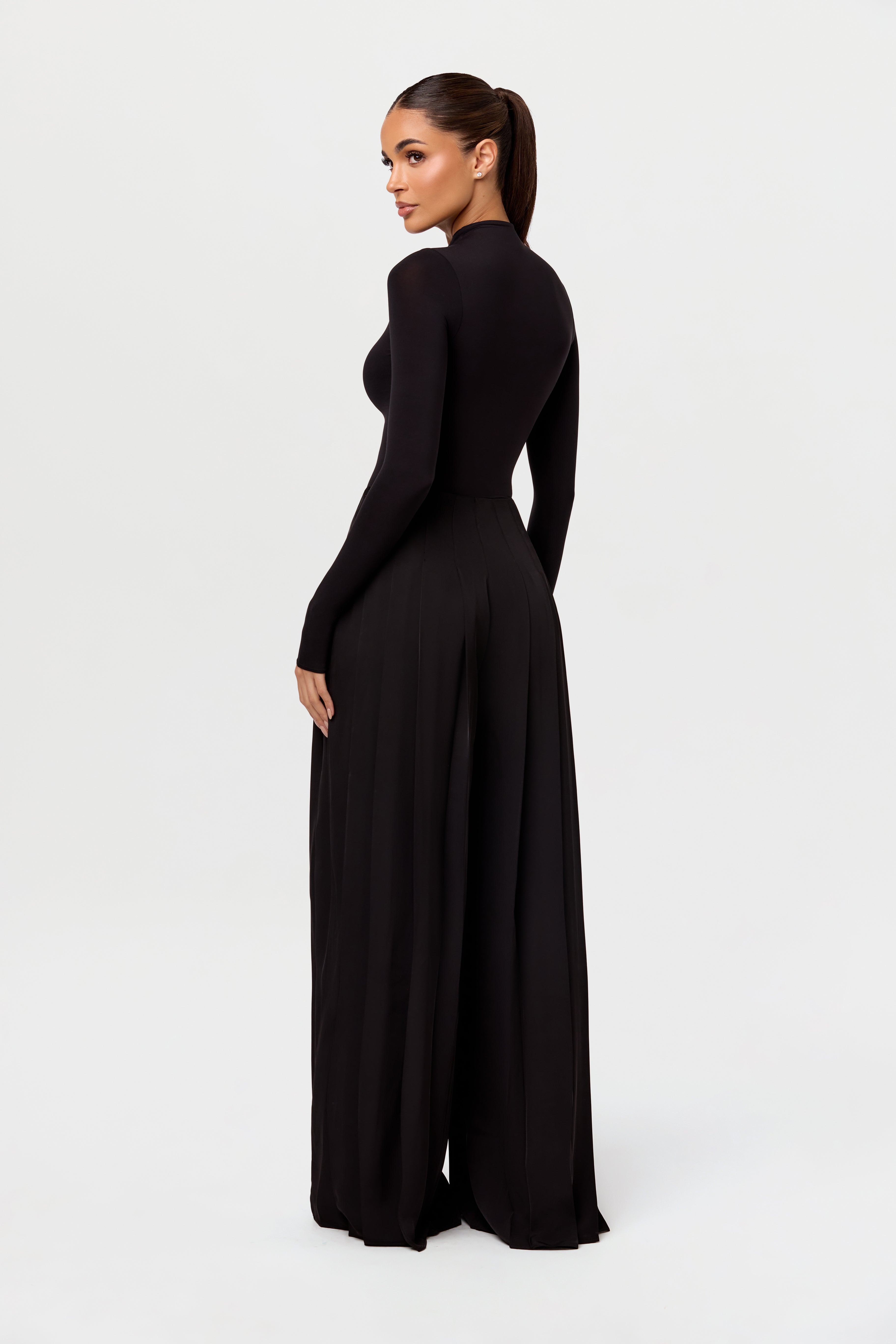 Pleated Wide Leg Pant
