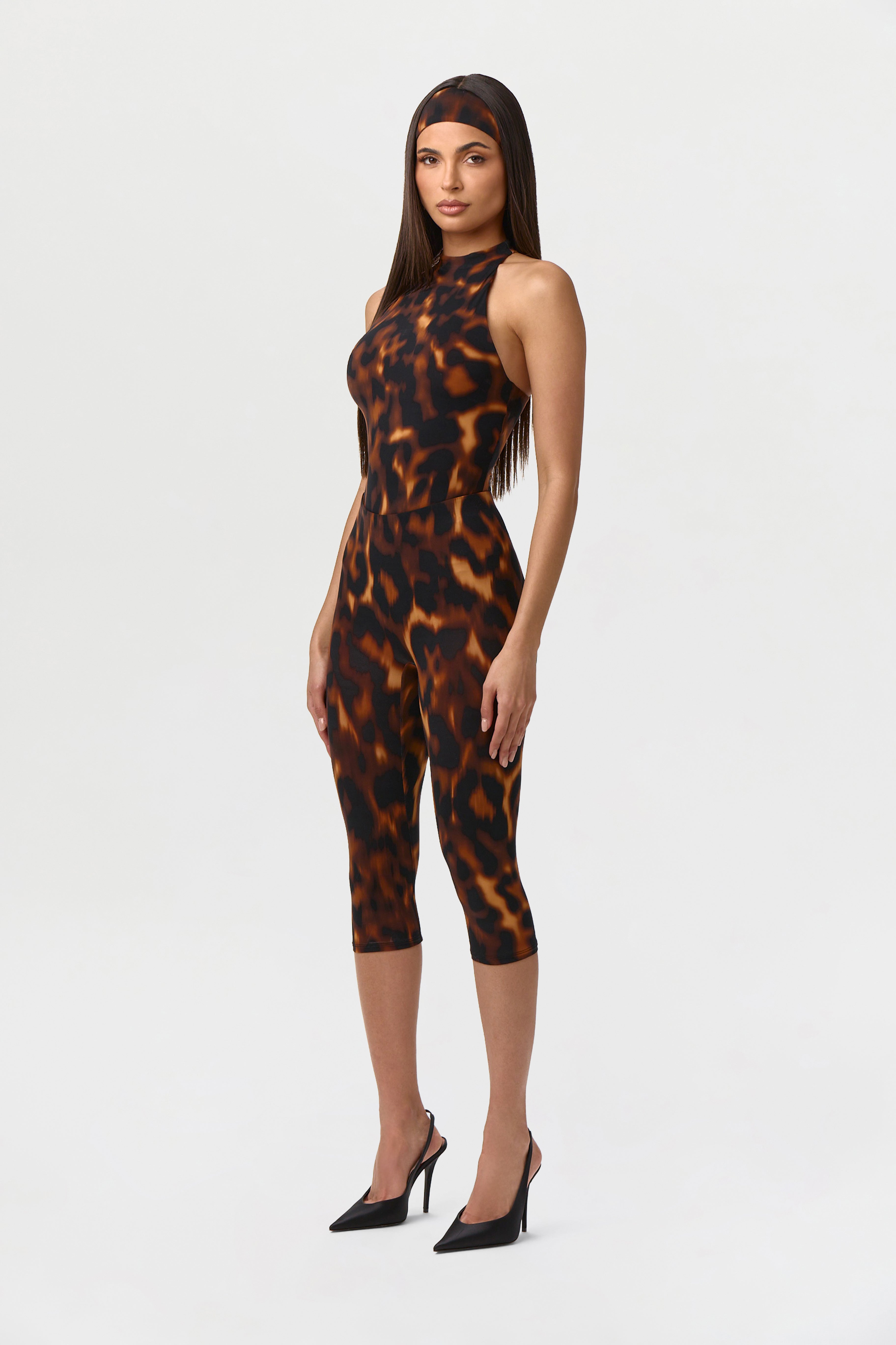 Naked Print Racerback Bodysuit