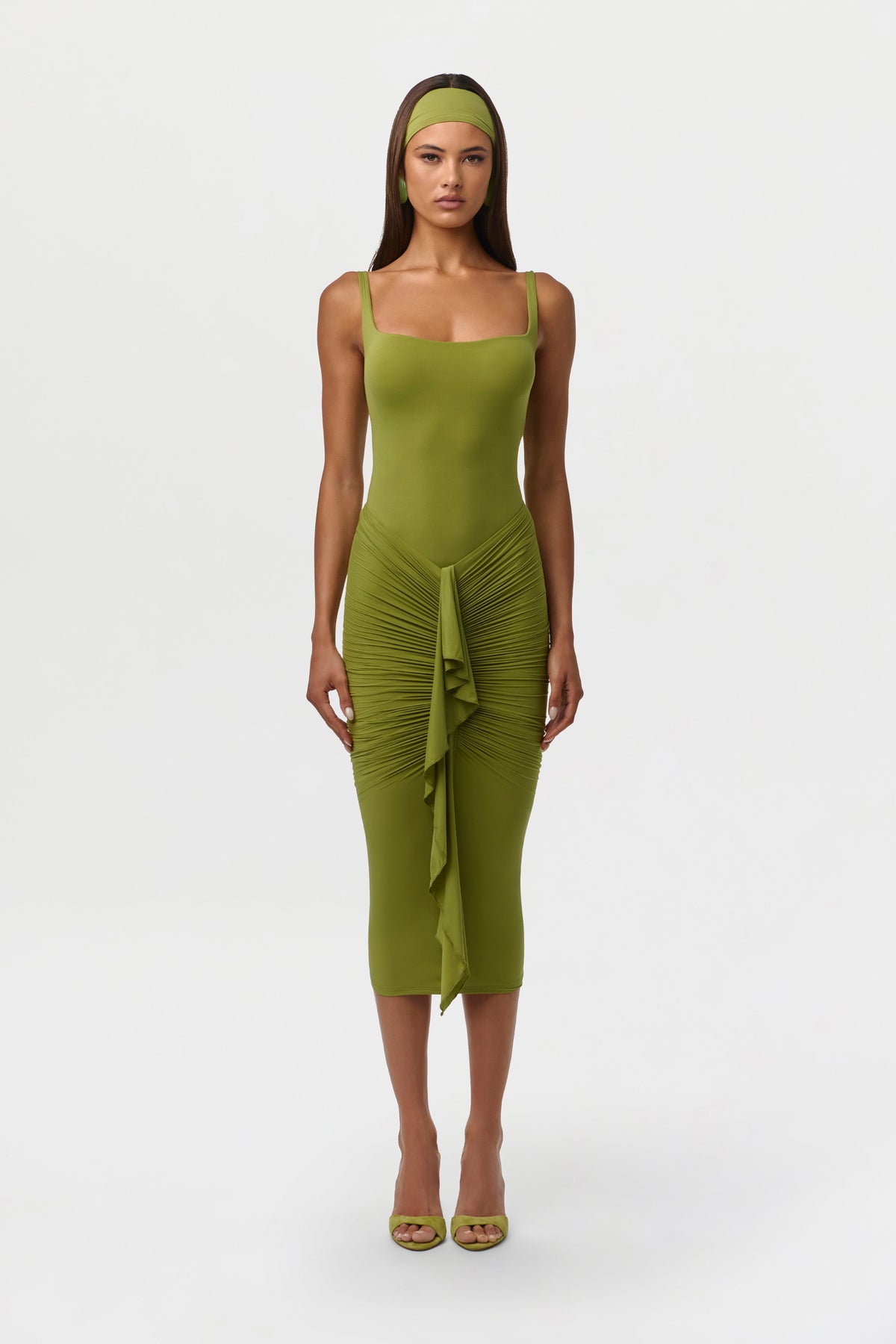 Naked Drape Midi Skirt