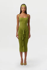 Naked Drape Midi Skirt