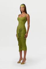 Naked Drape Midi Skirt