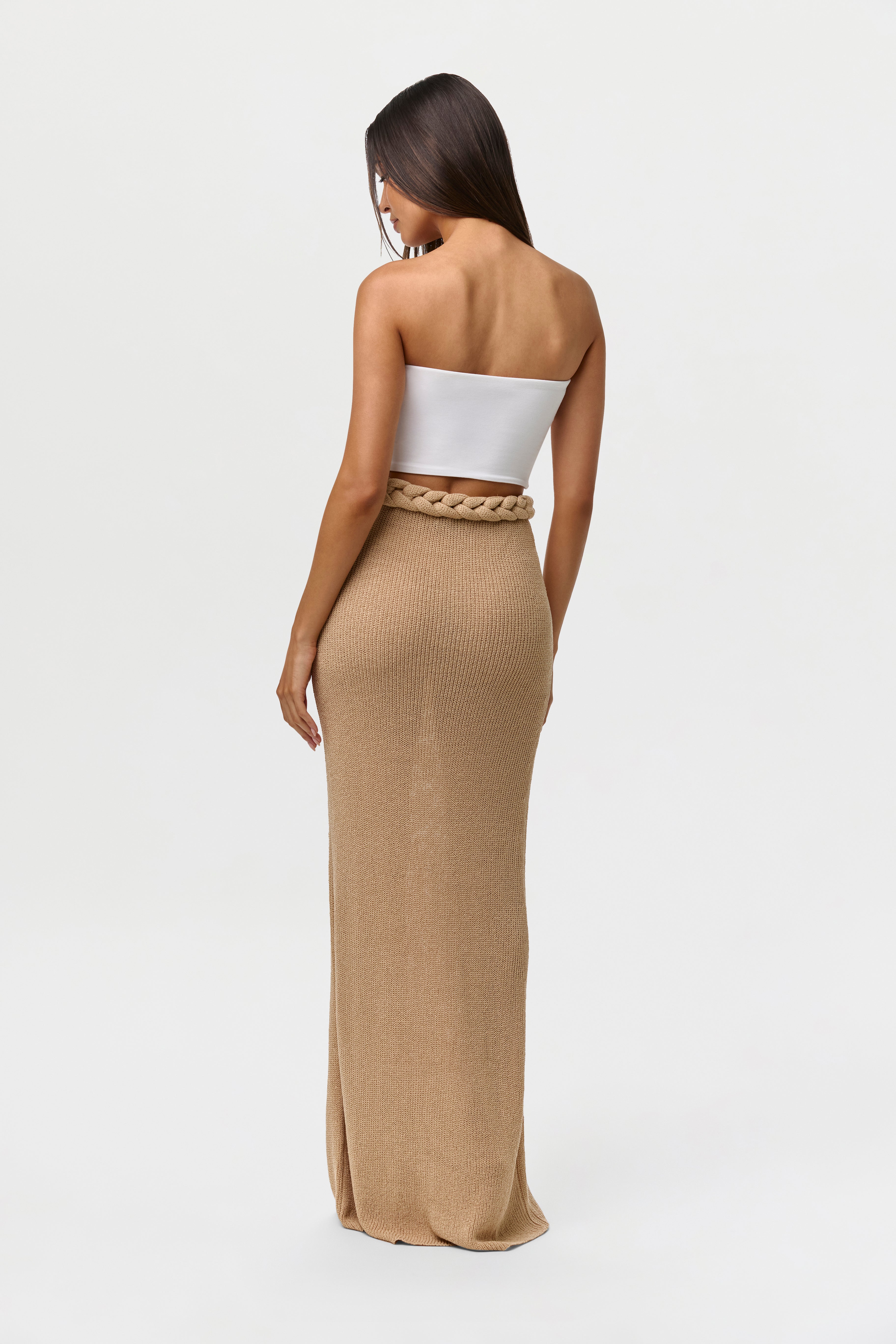 Knit Braid Maxi Skirt