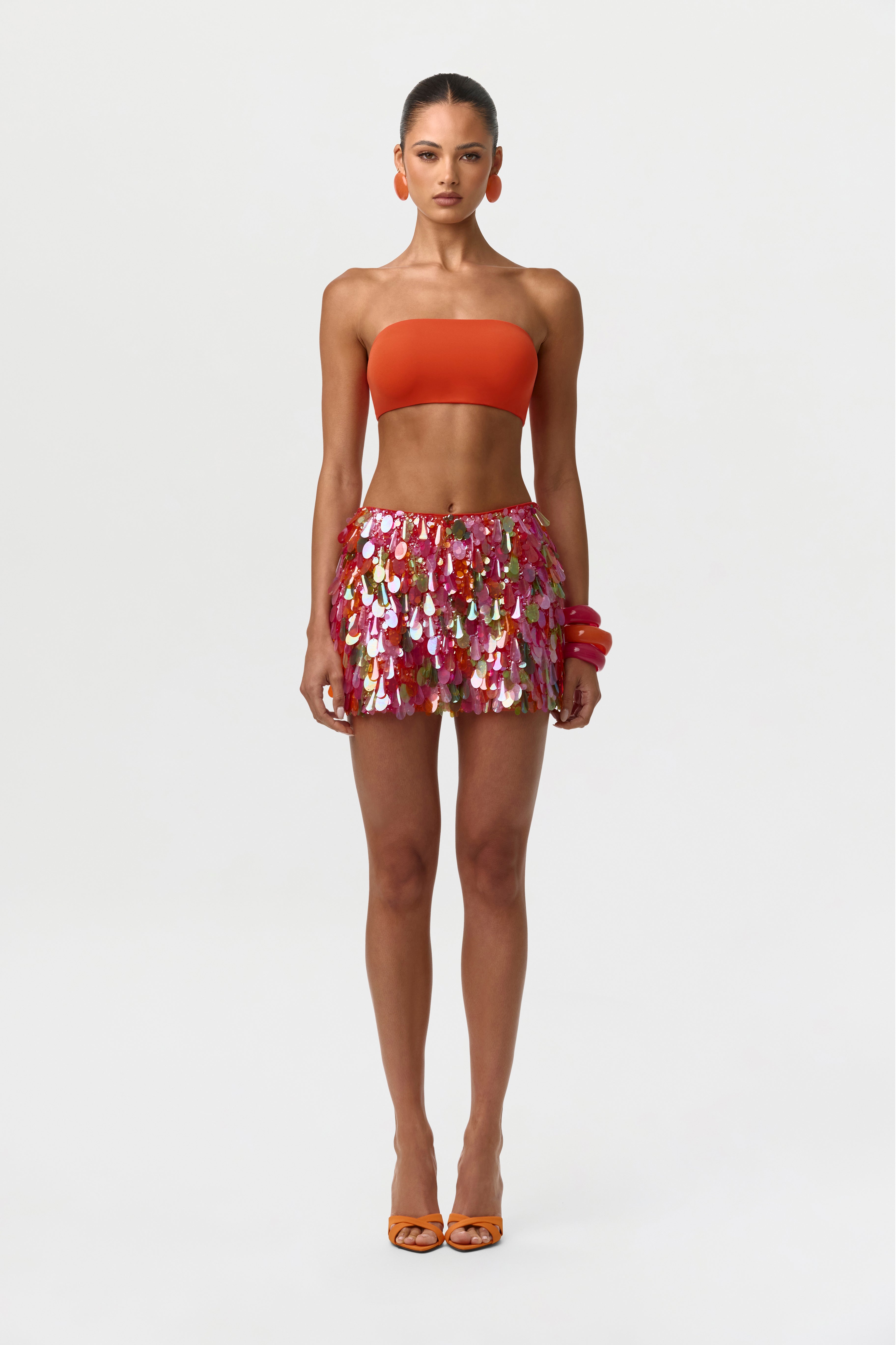 Sequin High Waist Mini Skirt