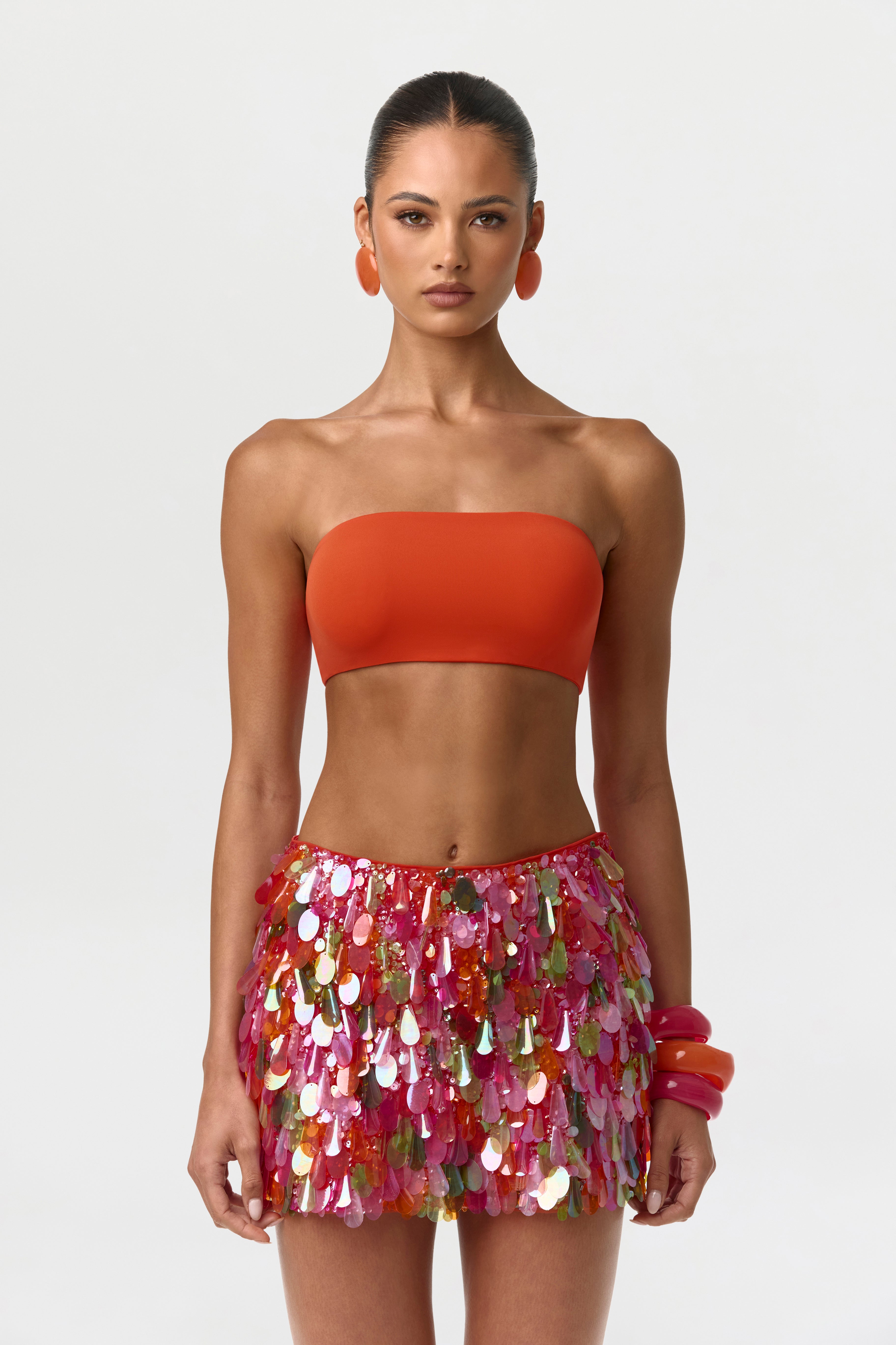 Sequin High Waist Mini Skirt